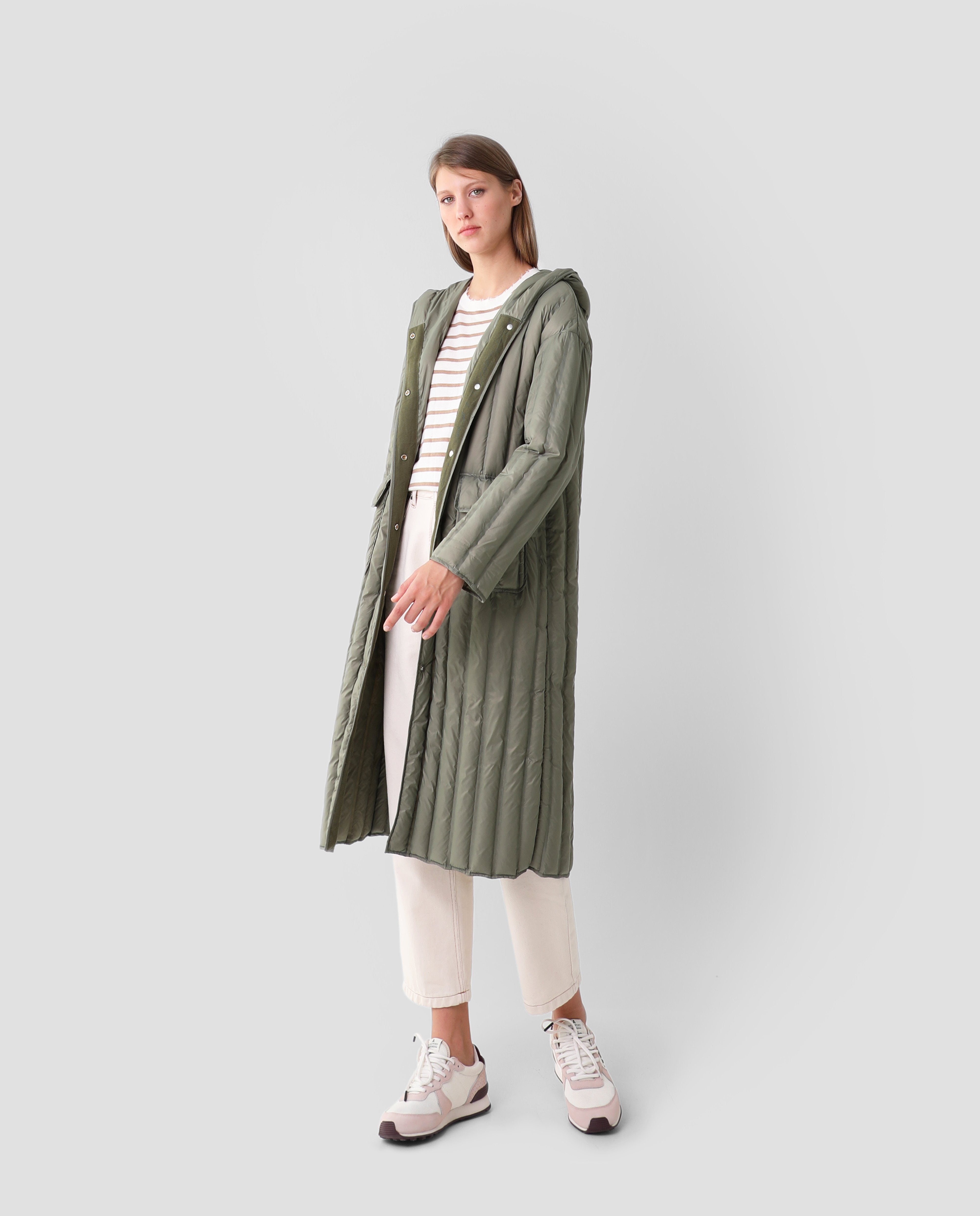 ANORAK LARGO PLUMÍFERO CAPUCHA