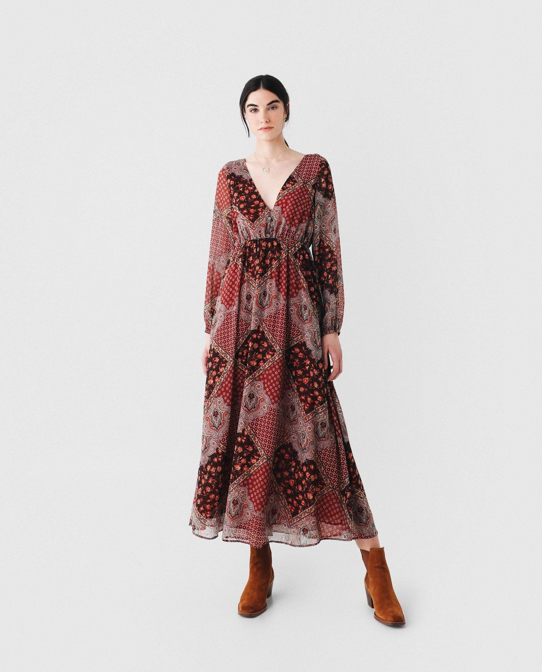 VESTIDO LARGO ESTAMPADO