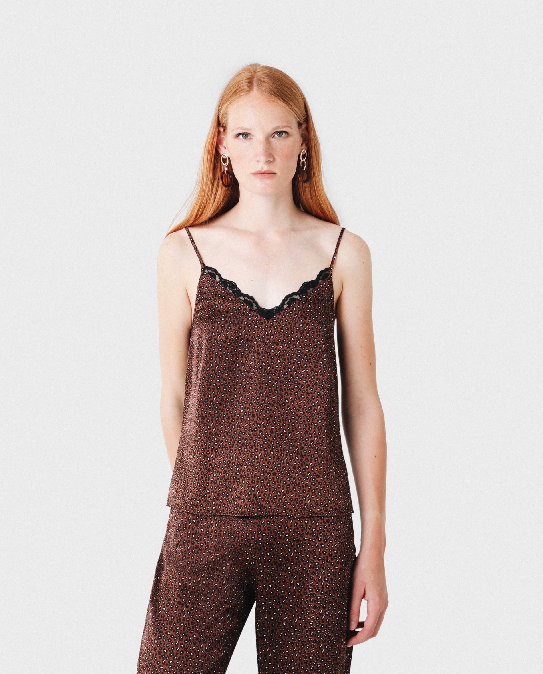 TOP ENCAJE ESTAMPADO ANIMAL