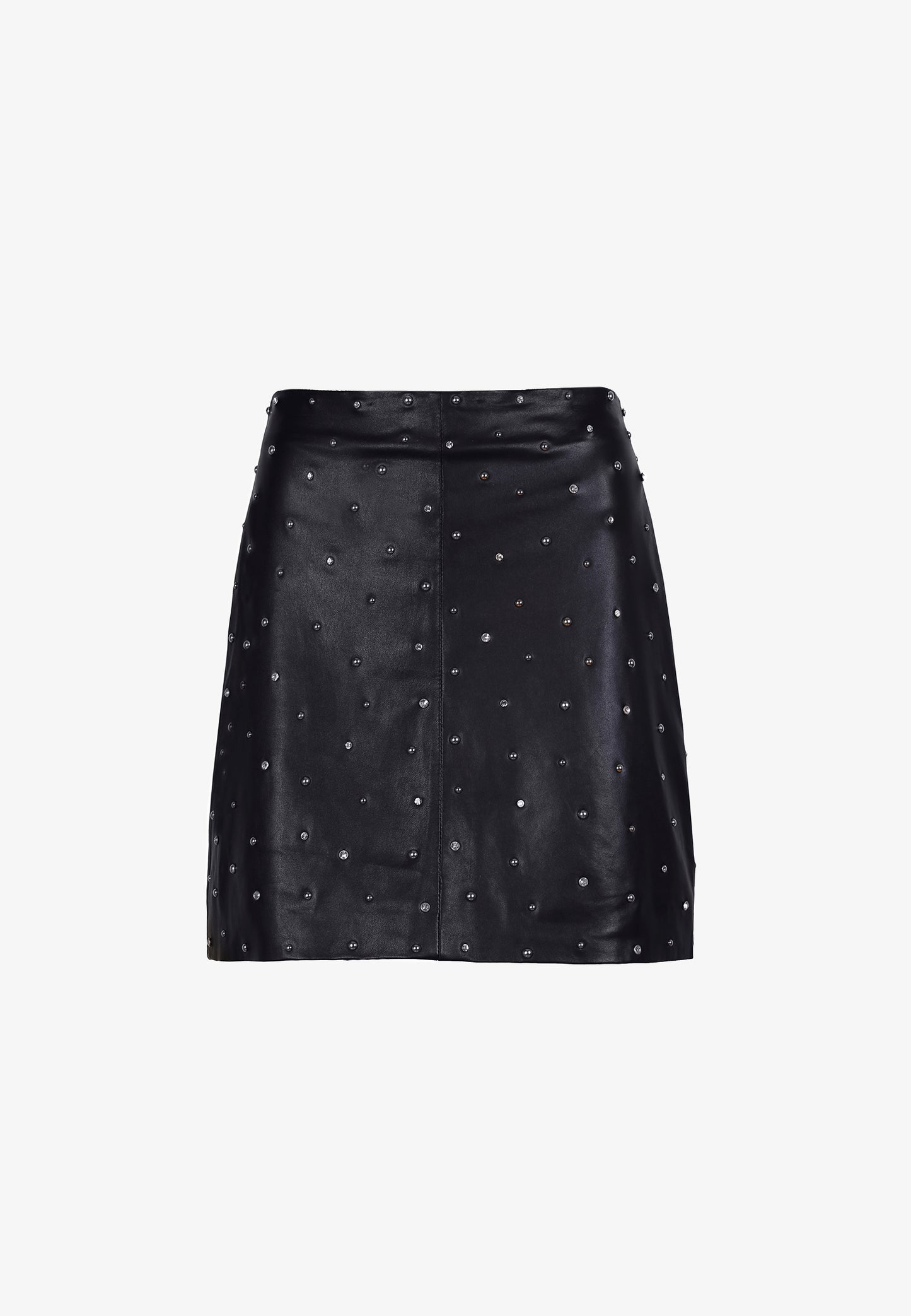 FALDA PIEL TACHUELAS