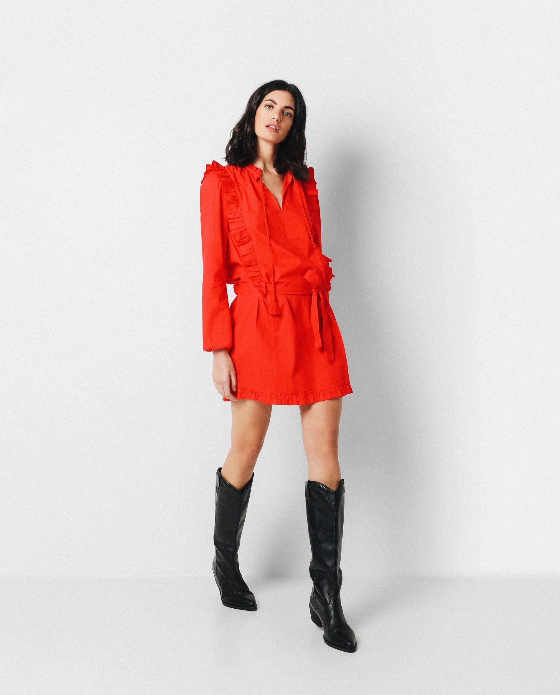 VESTIDO MINI VOLANTES