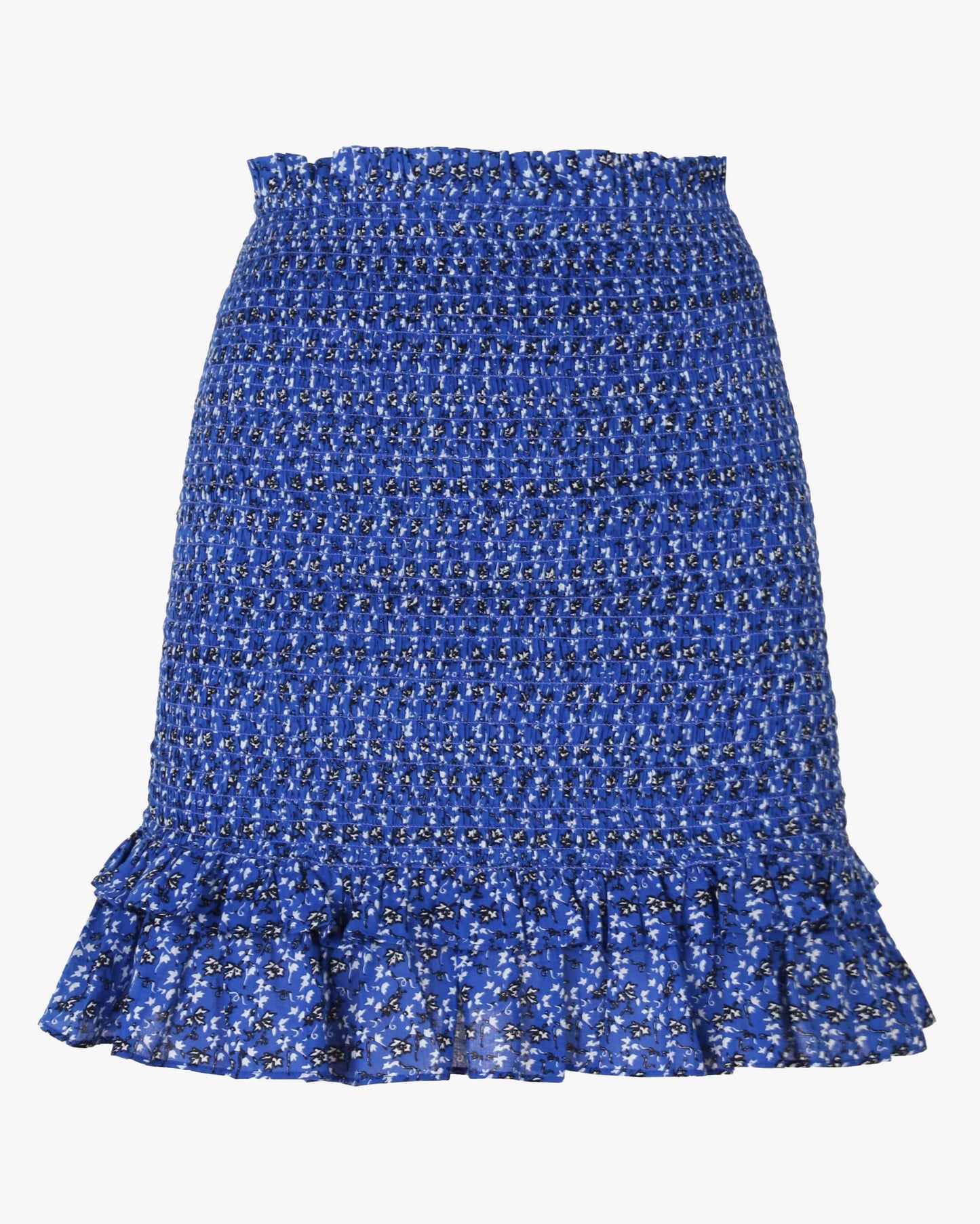 FALDA MINI FRUNCES FLORES