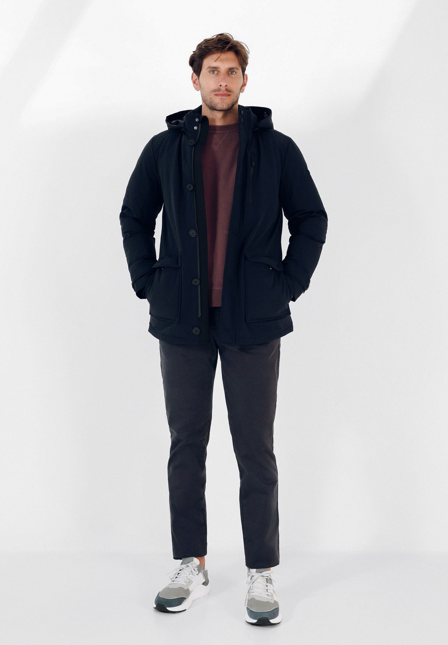 PARKA GUATEADA BOTONES