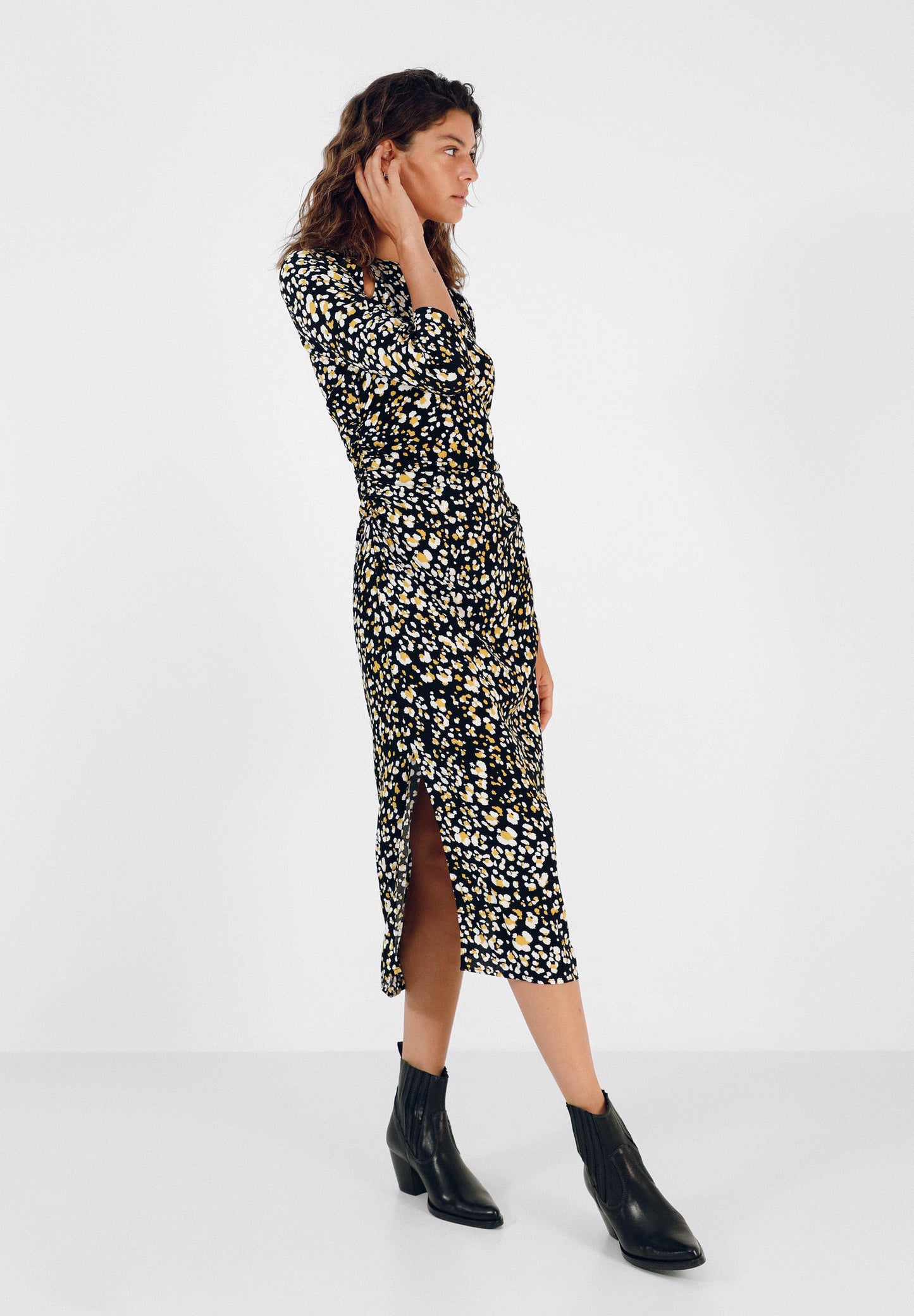 VESTIDO ABERTURAS ANIMAL PRINT