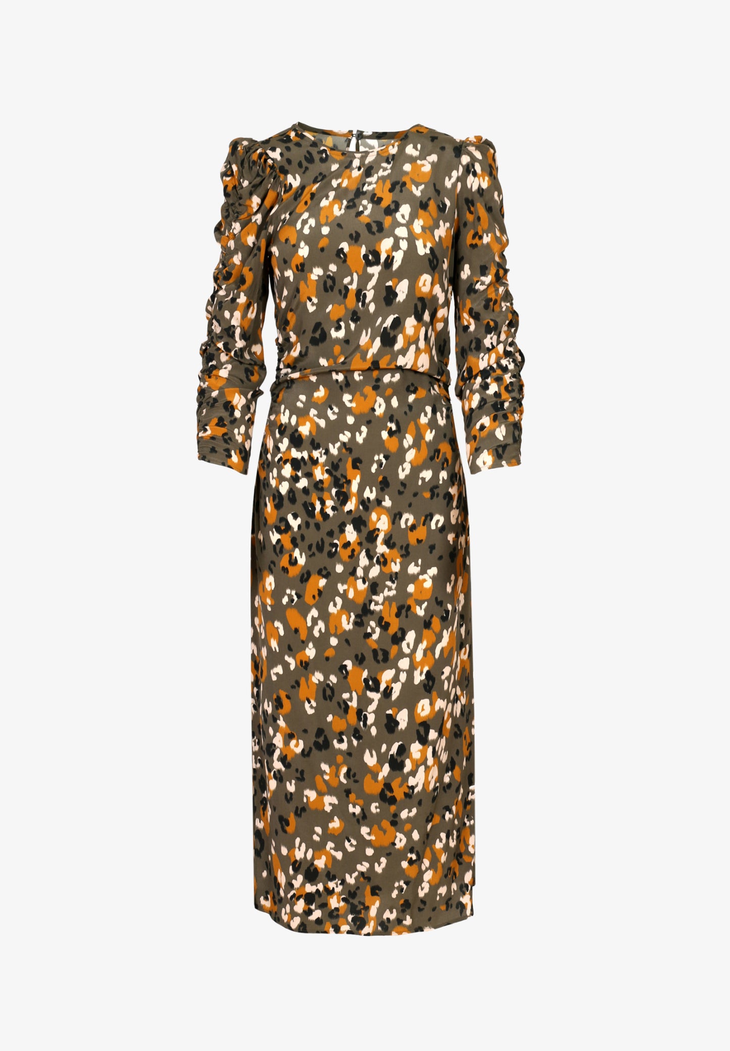 VESTIDO MANGA ABULLONADA