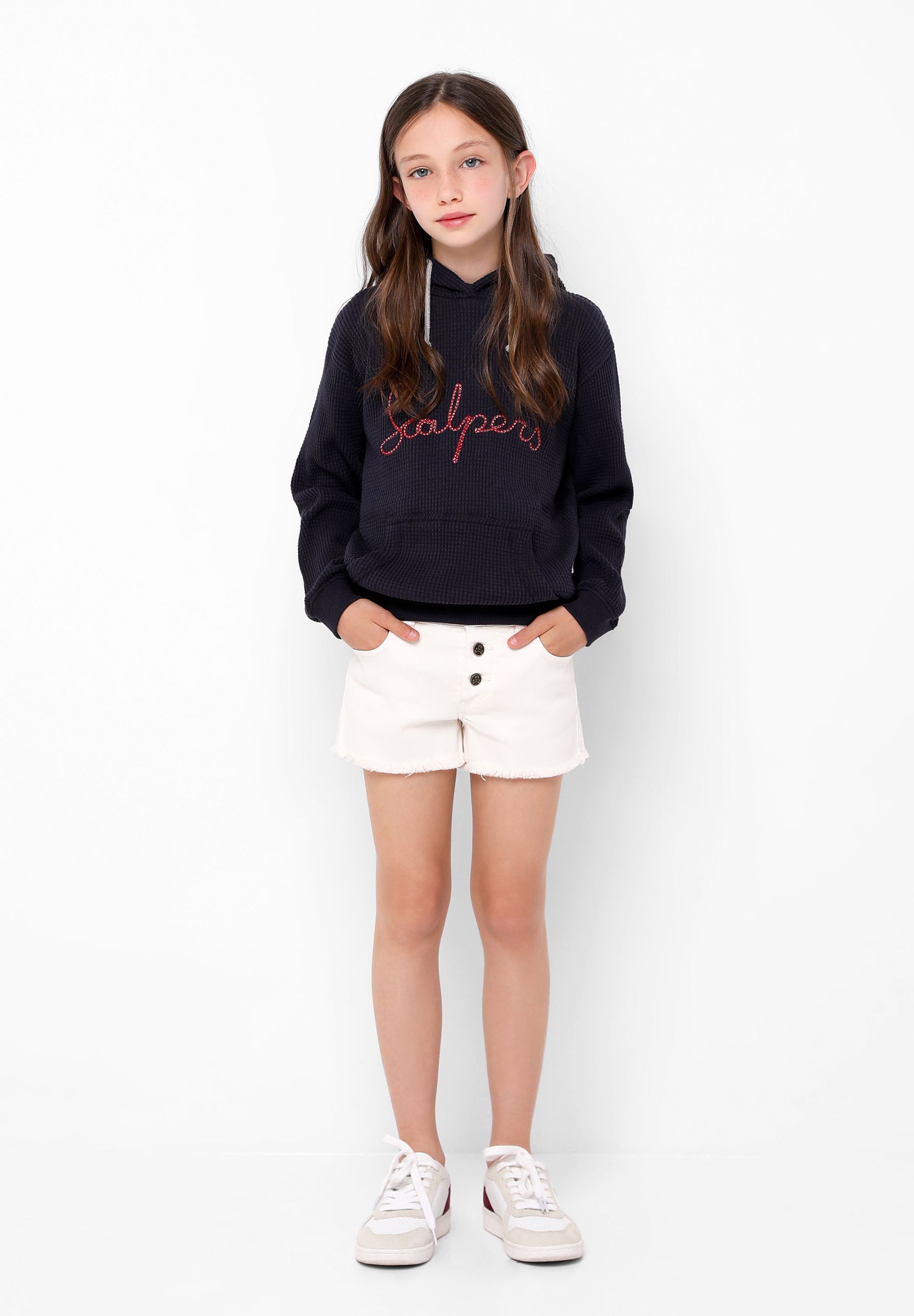 SUDADERA WAFFLE BORDADO