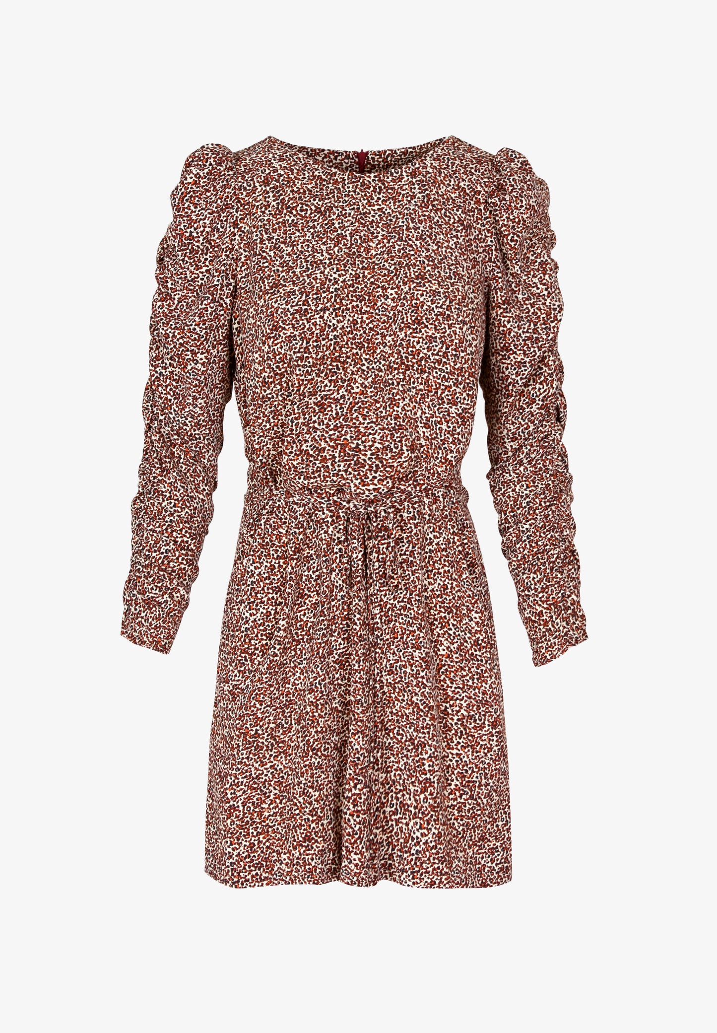 VESTIDO MINI MANGA ABULLONADA