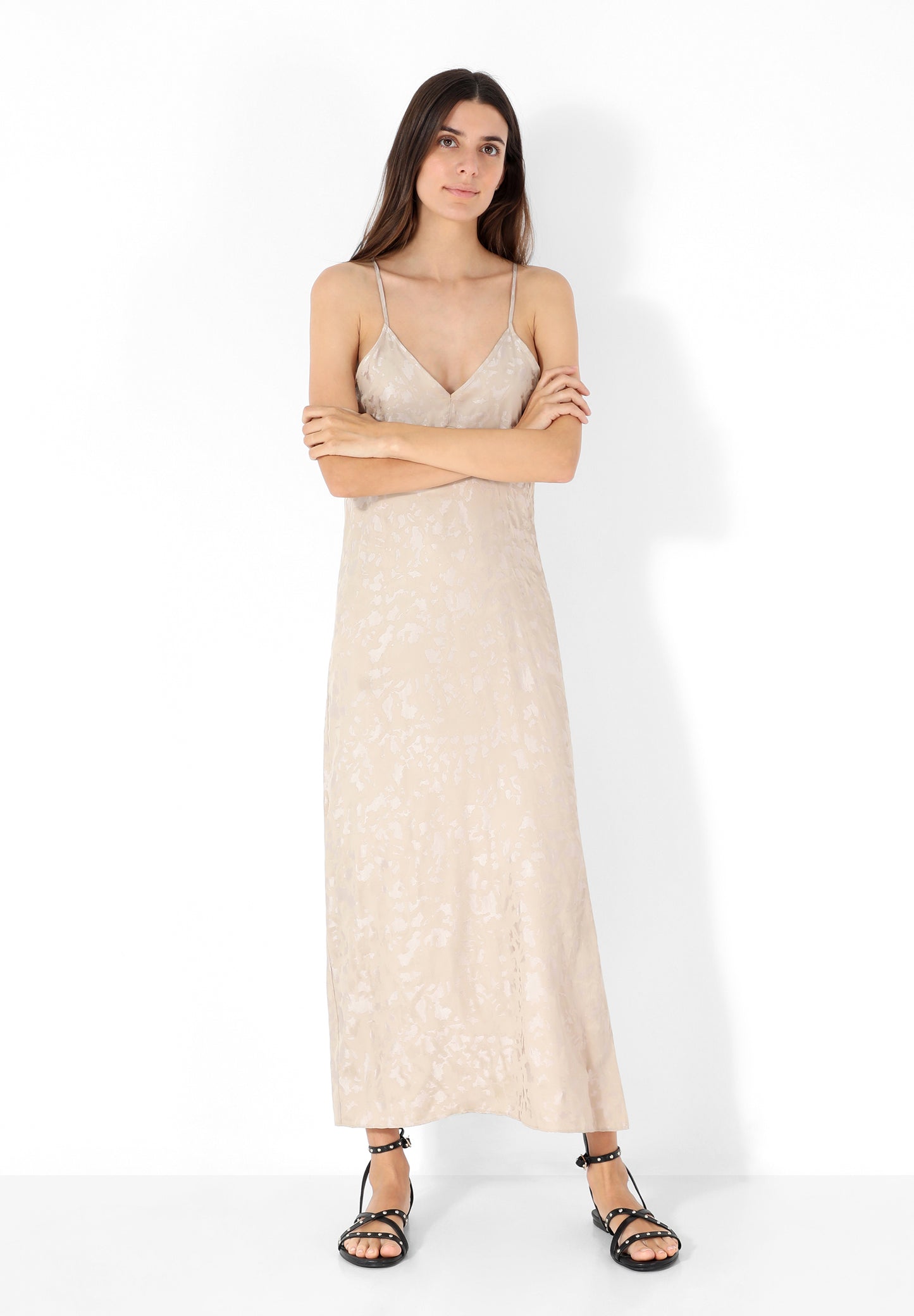 VESTIDO LARGO JACQUARD