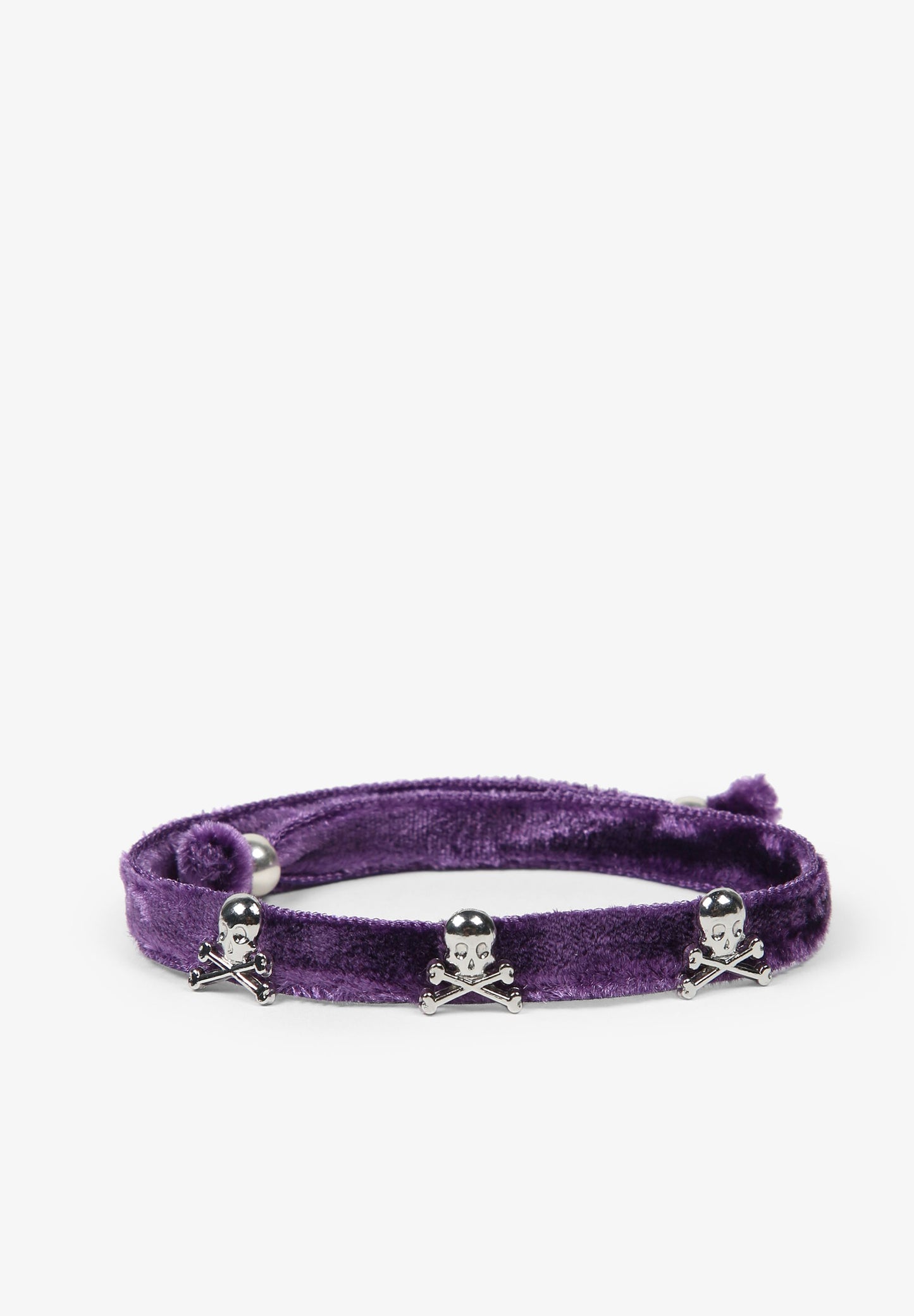 PULSERA TERCIOPELO CALAVERAS