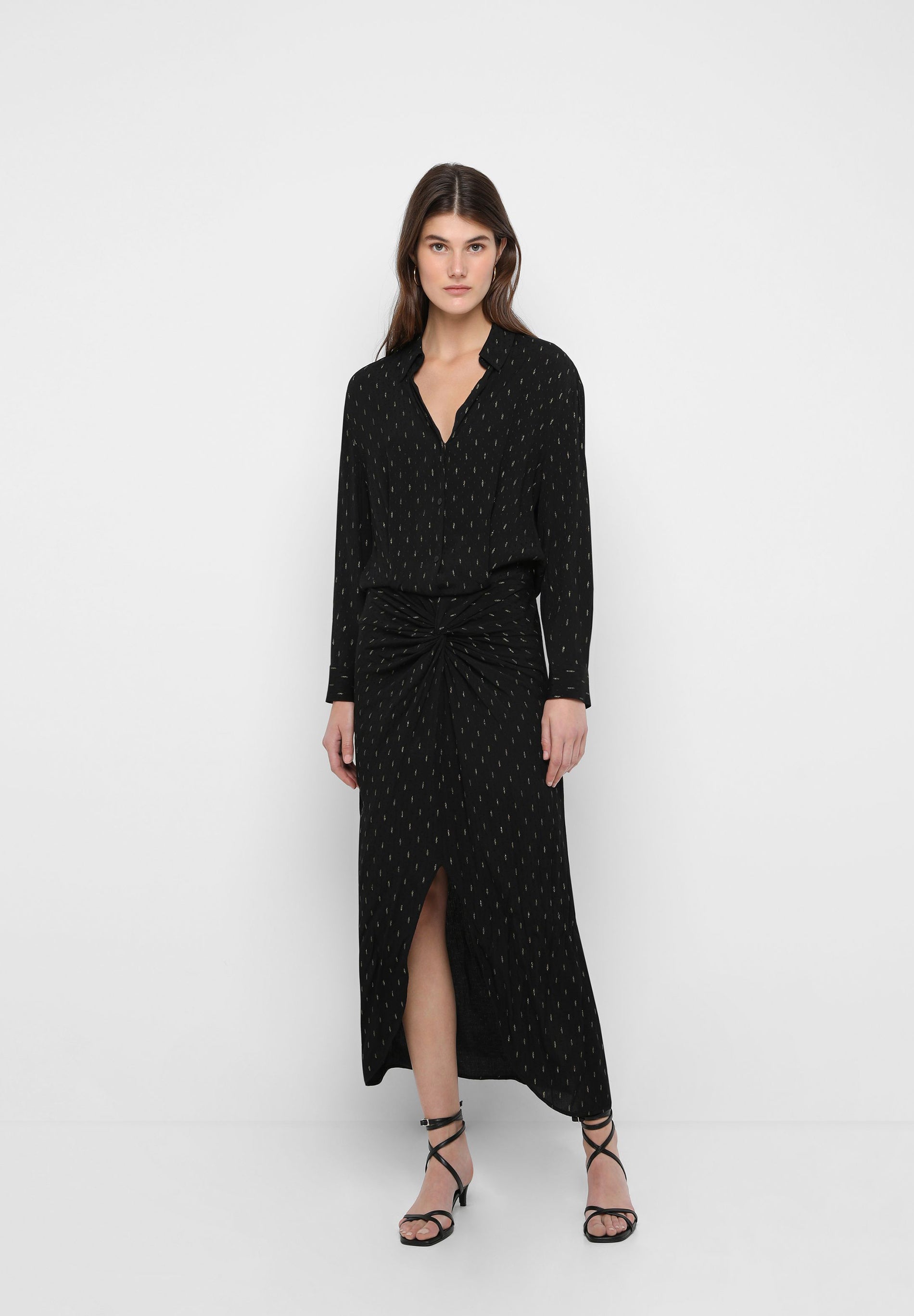 VESTIDO MIDI DRAPEADO