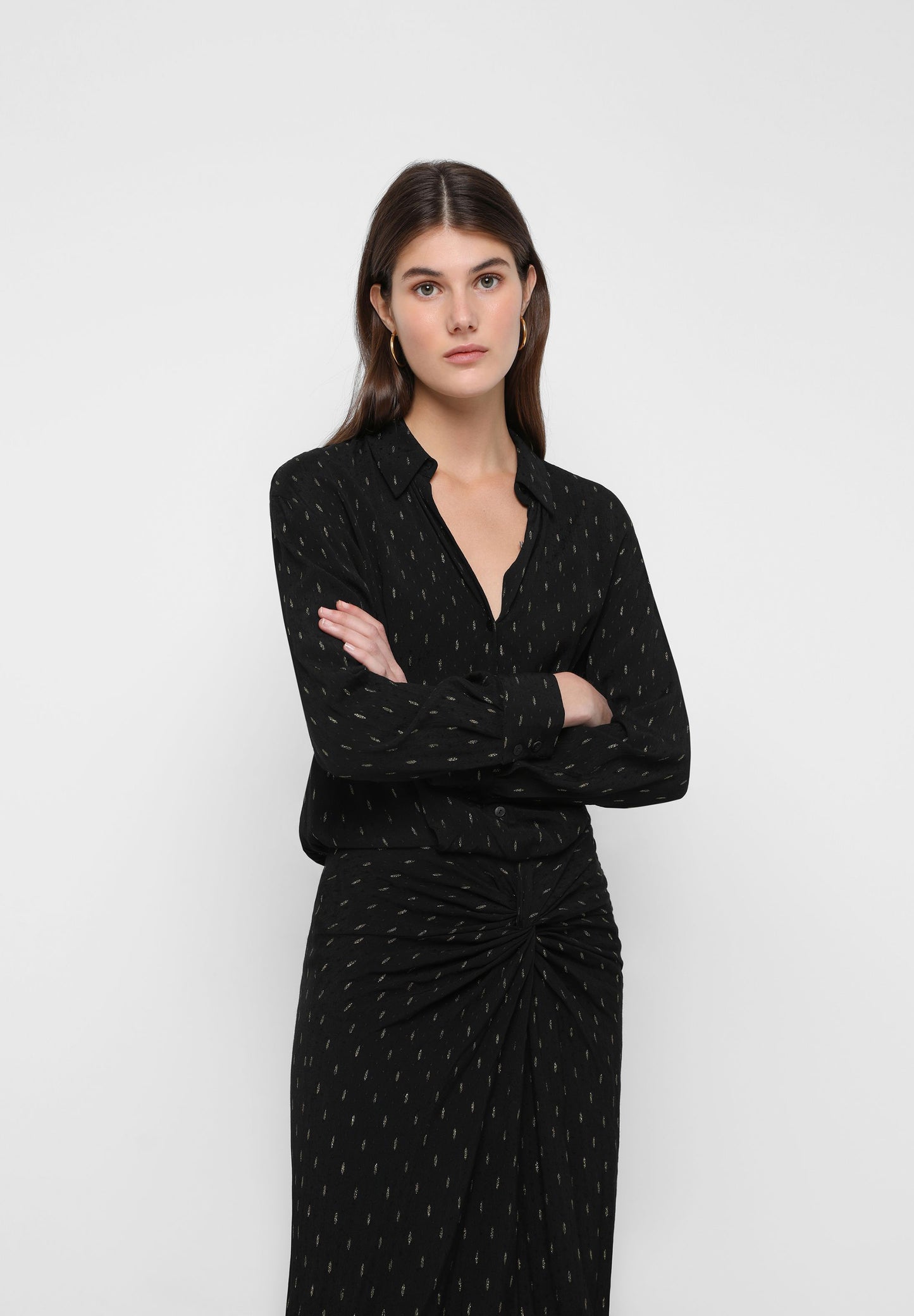 VESTIDO MIDI DRAPEADO