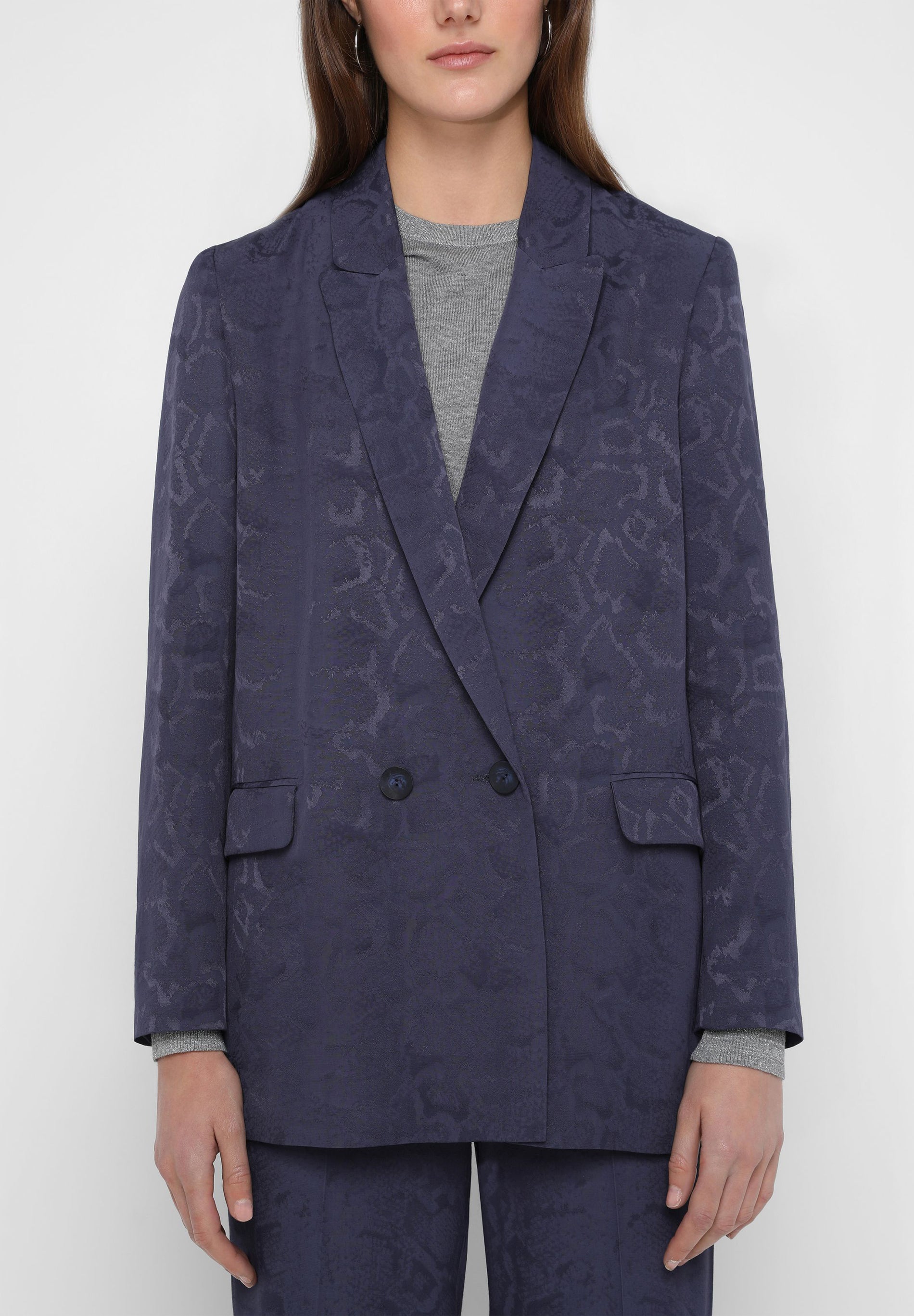 BLAZER JACQUARD ANIMAL PRINT