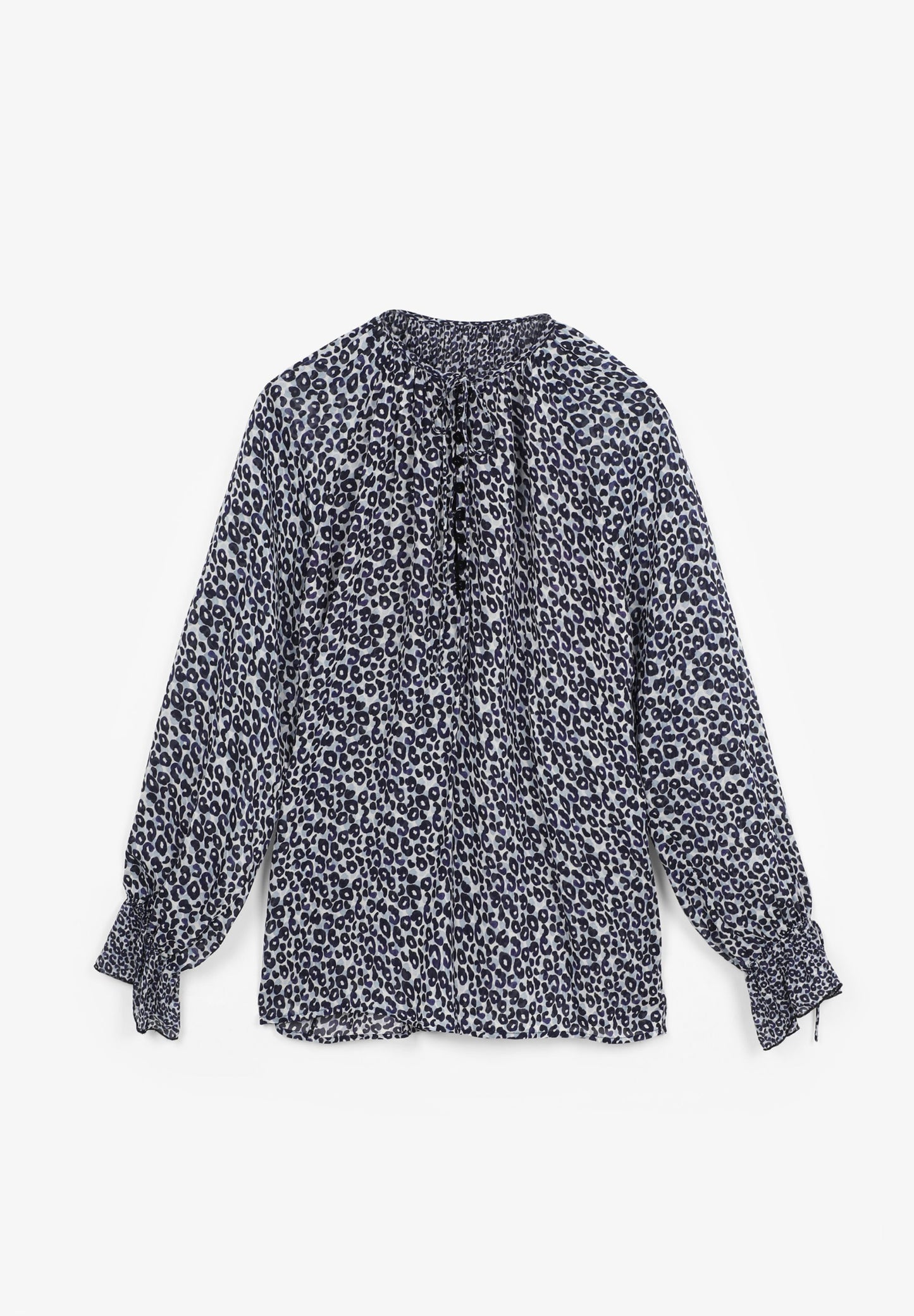 BLUSA SEMITRANSPARENTE ANIMAL PRINT
