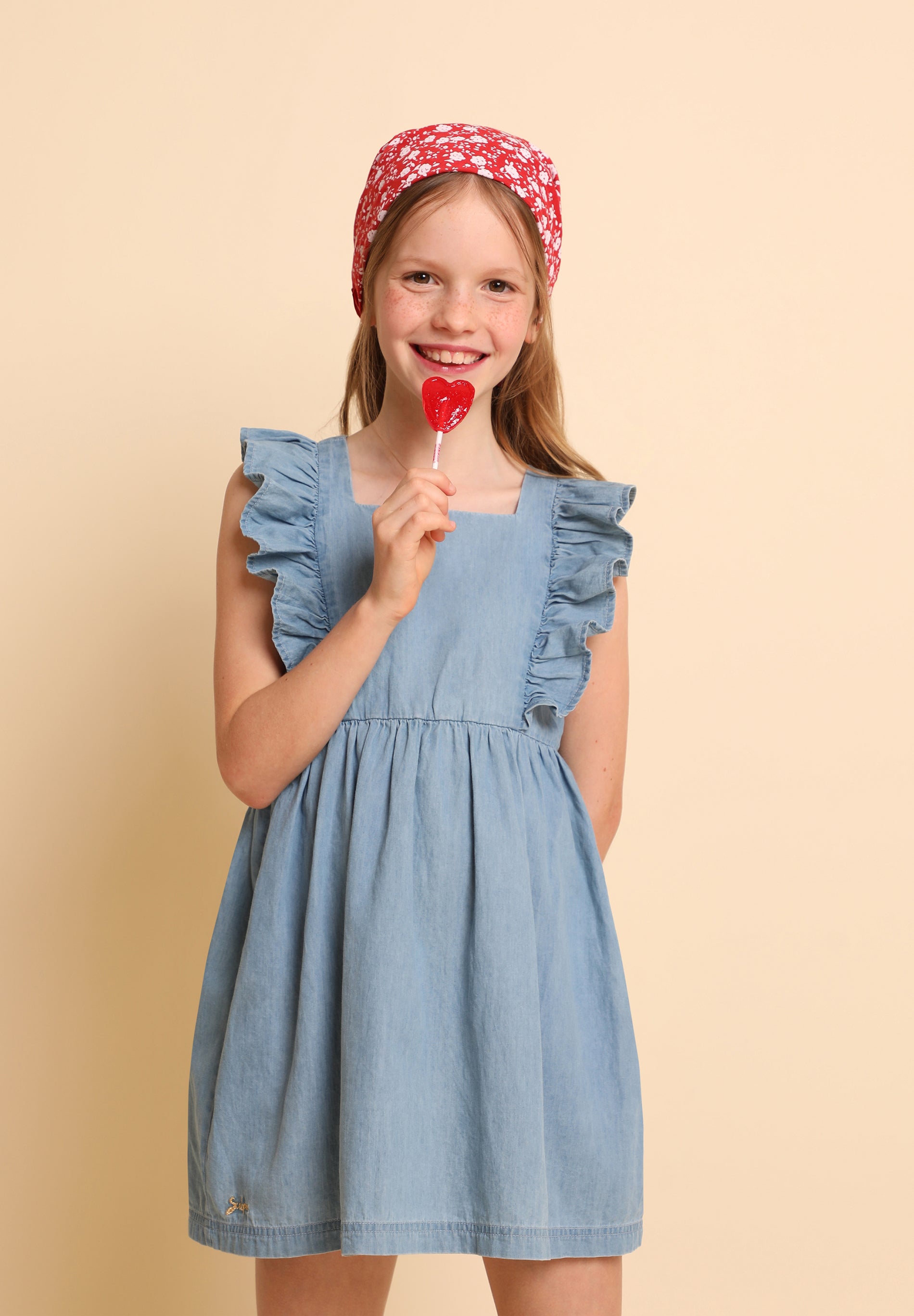 VESTIDO DENIM VOLANTES