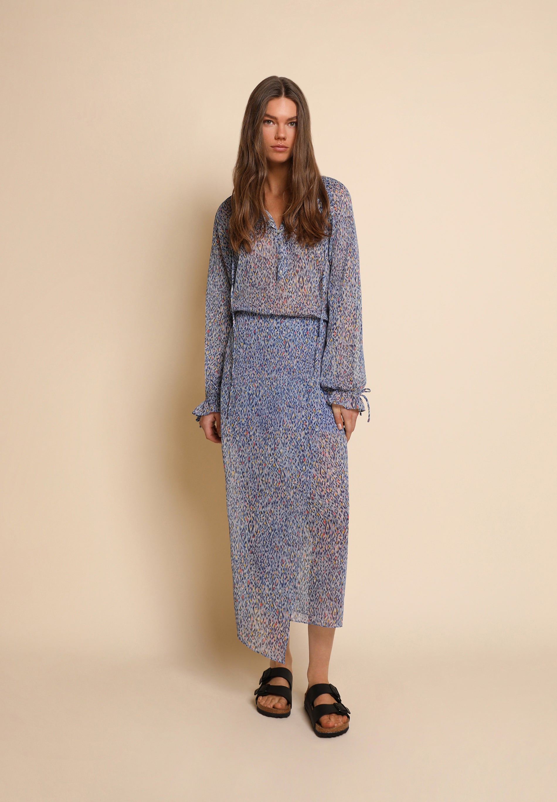 VESTIDO MIDI ANIMAL PRINT