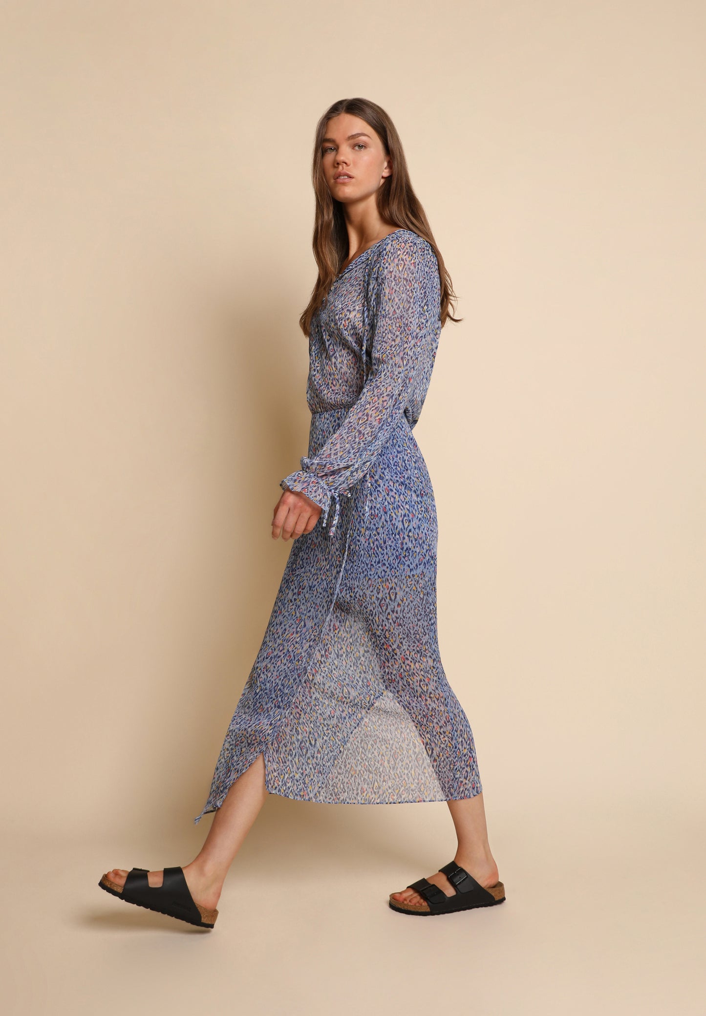 VESTIDO MIDI ANIMAL PRINT