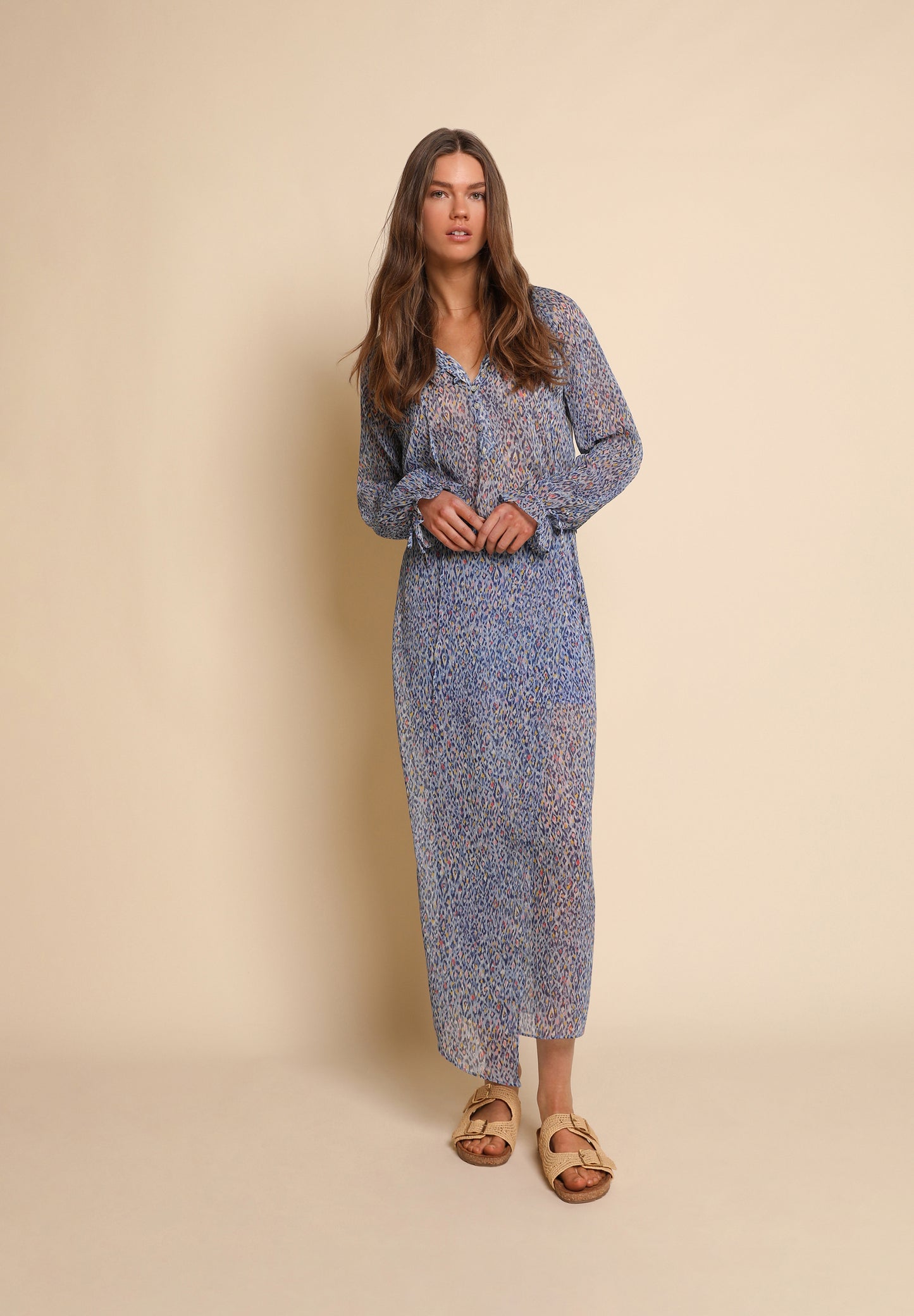 VESTIDO MIDI ANIMAL PRINT