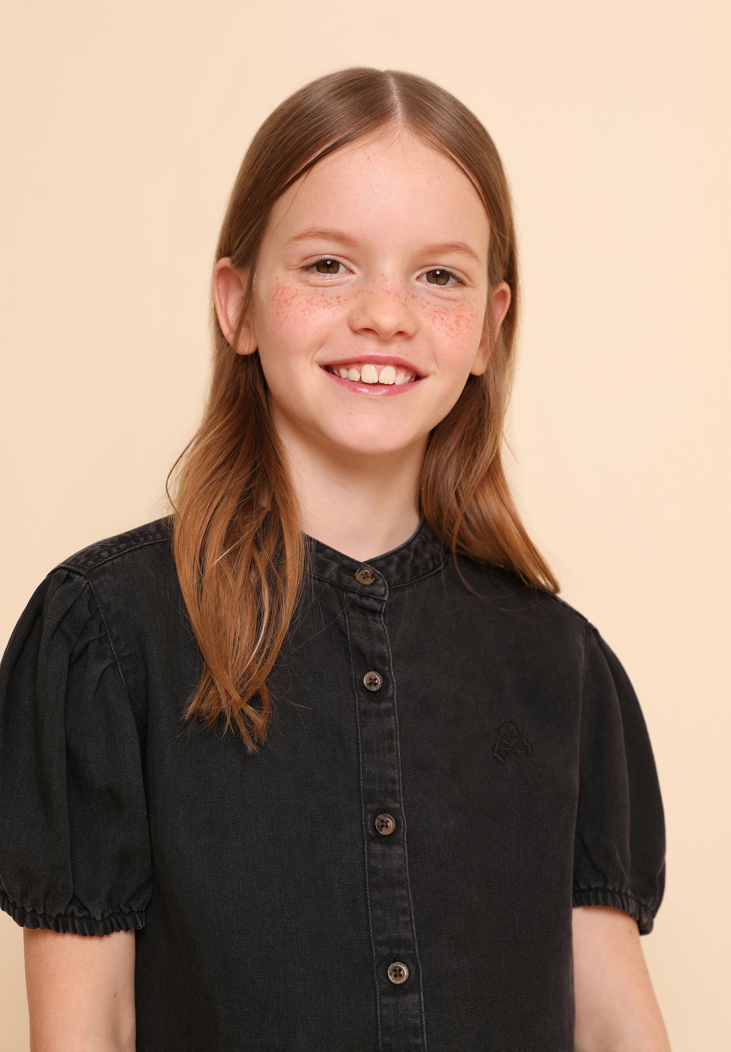 BLUSA DENIM MANGA CORTA