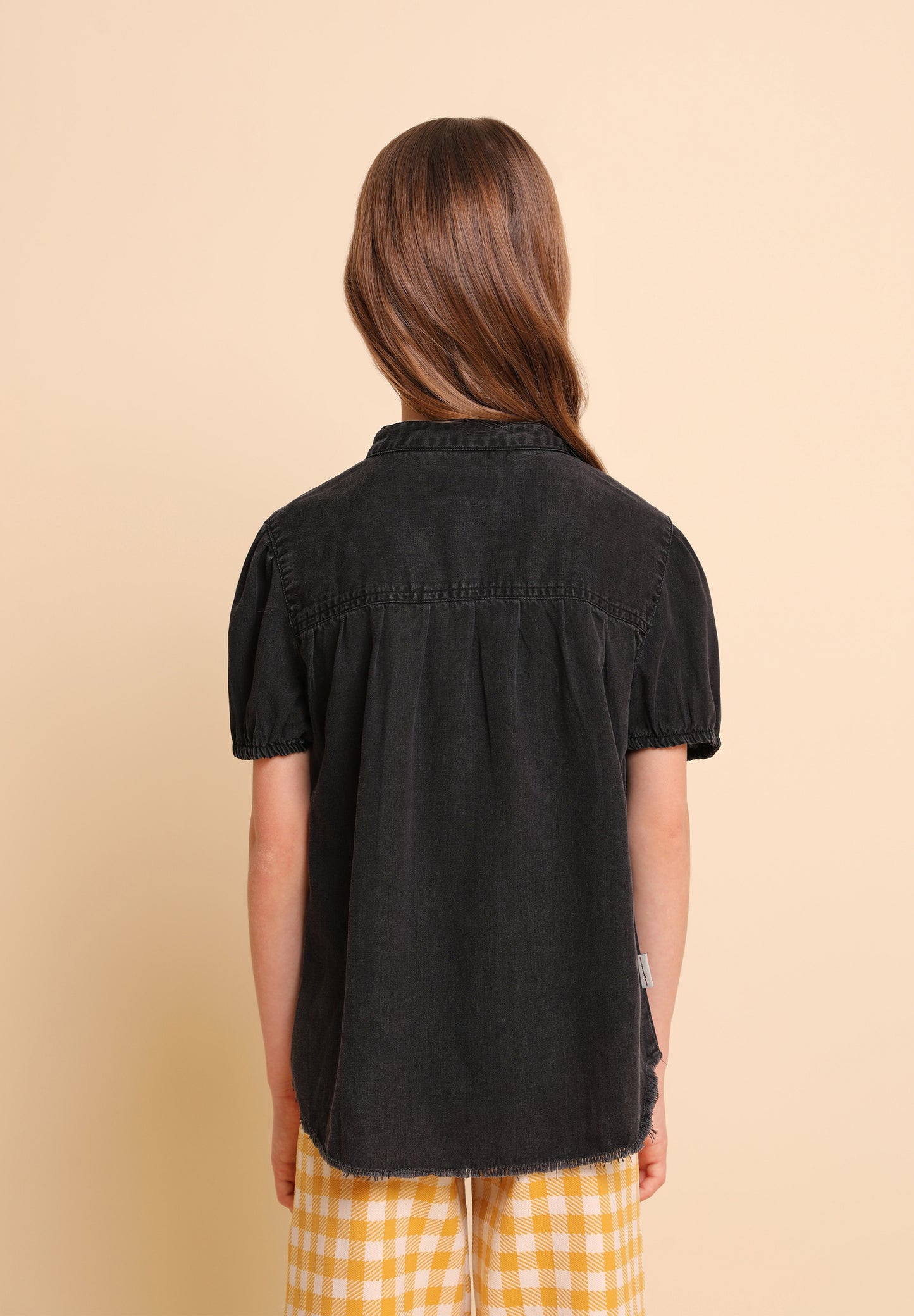 BLUSA DENIM MANGA CORTA