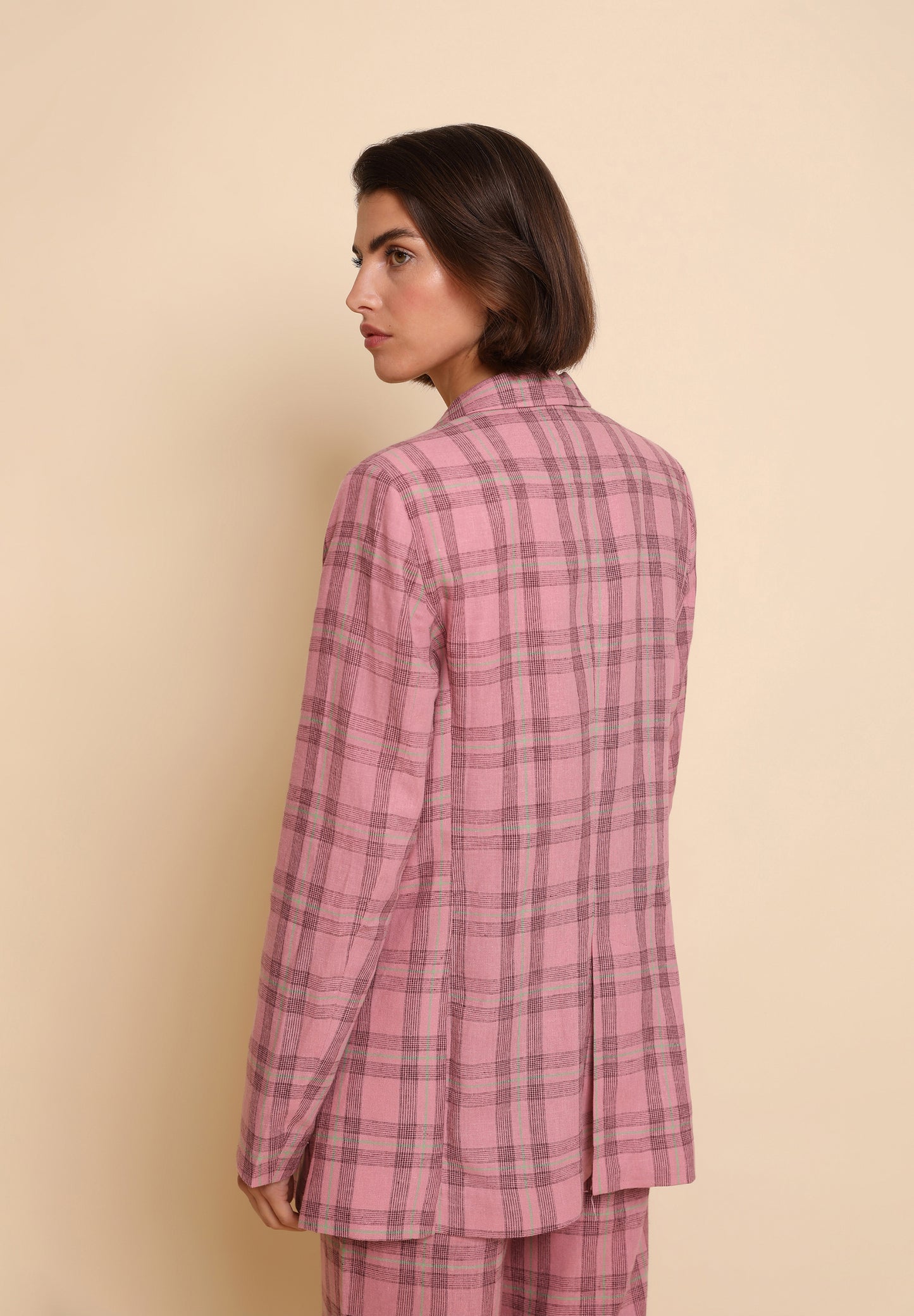 BLAZER LARGA CUADROS