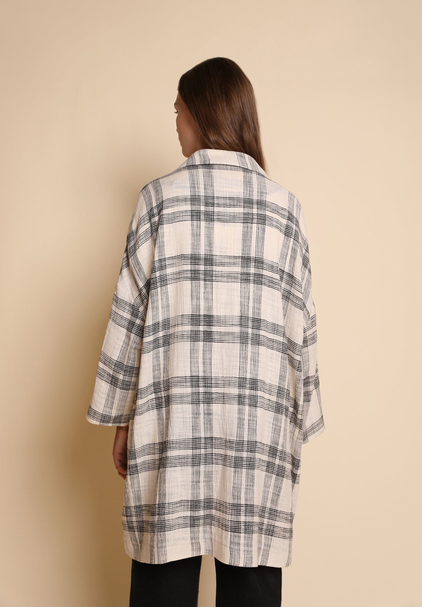 ABRIGO PAÑO CUADROS