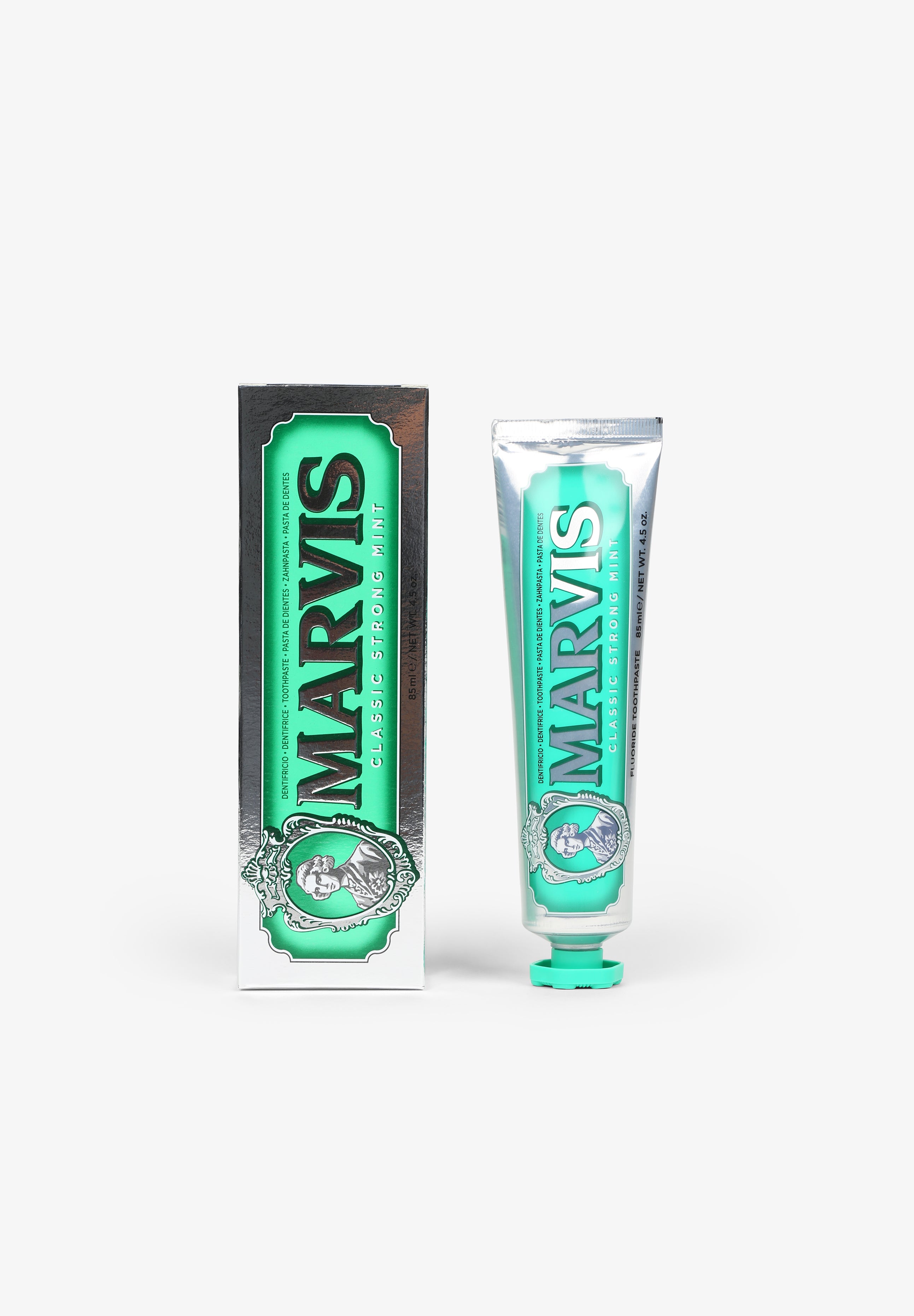 MARVIS | DENTÍFRICO CLASSIC STRONG MINT 85 ML + SOPORTE