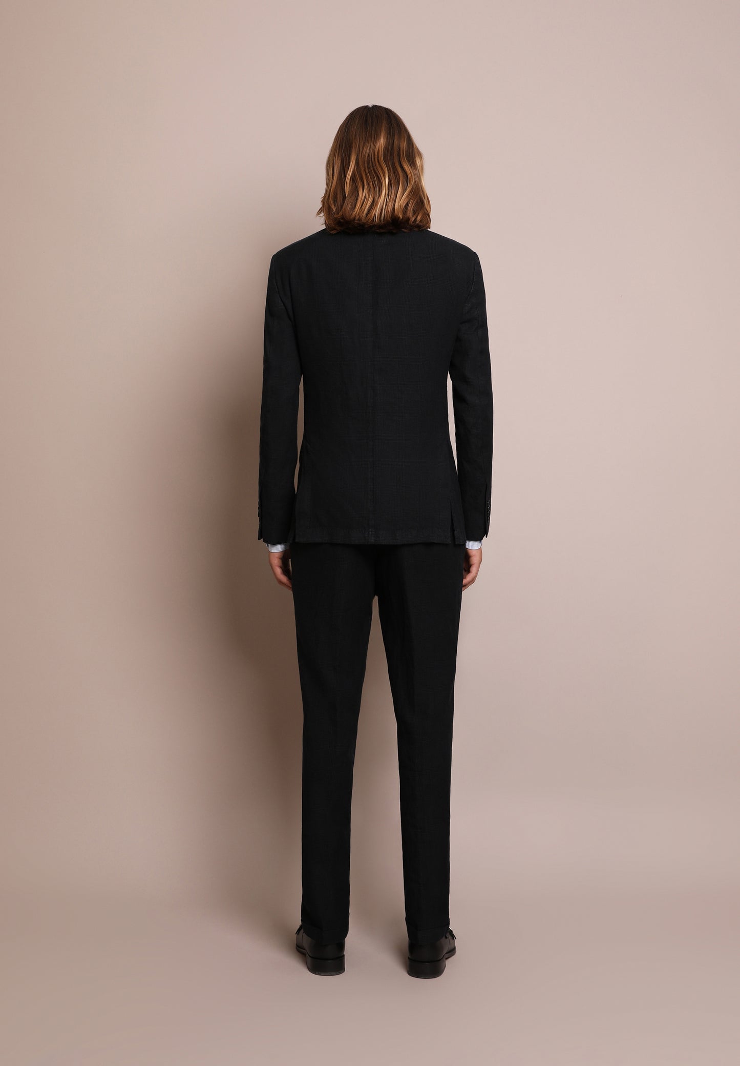 TRAJE CUADROS AZUL MARINO