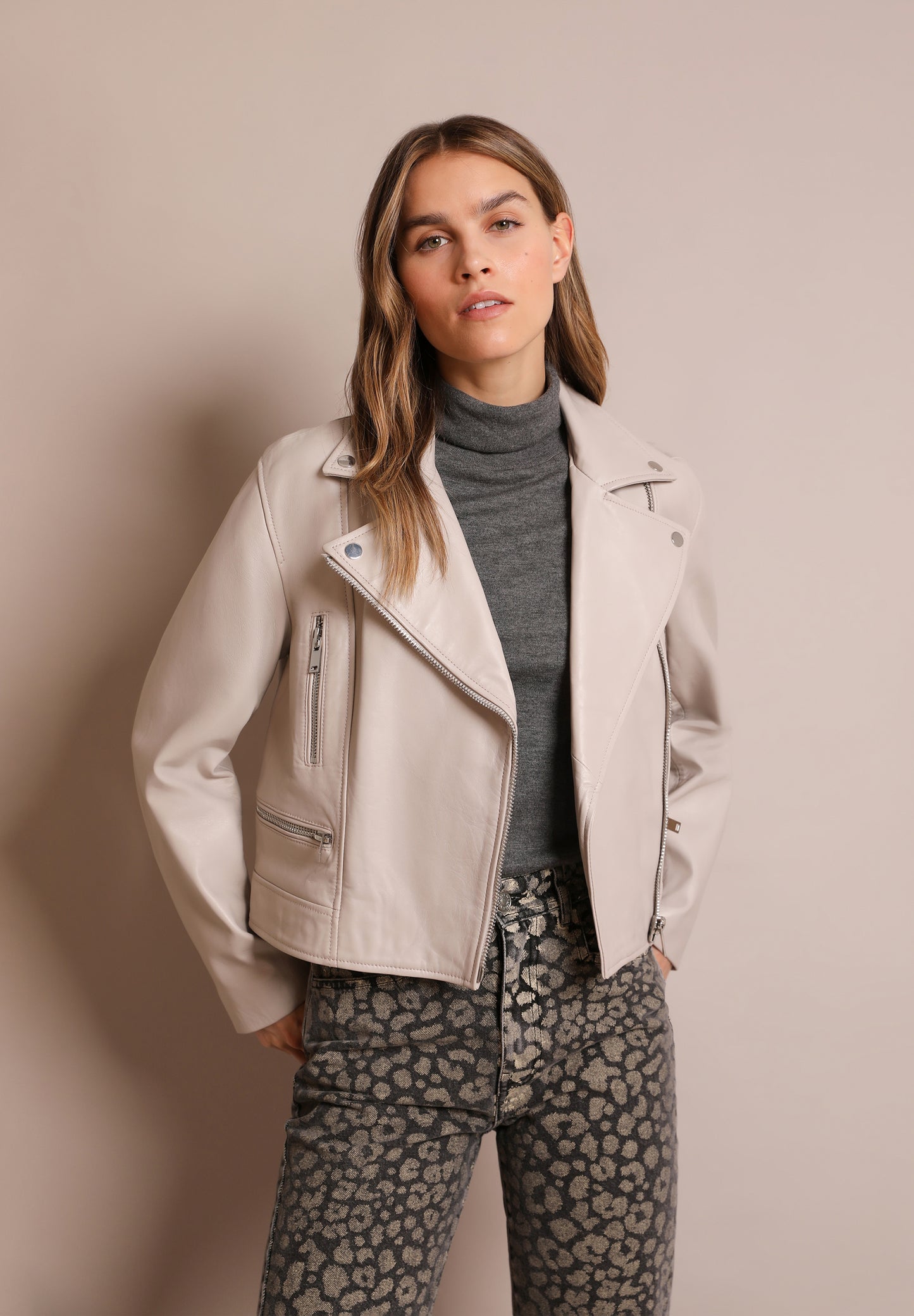 CAZADORA BIKER PIEL