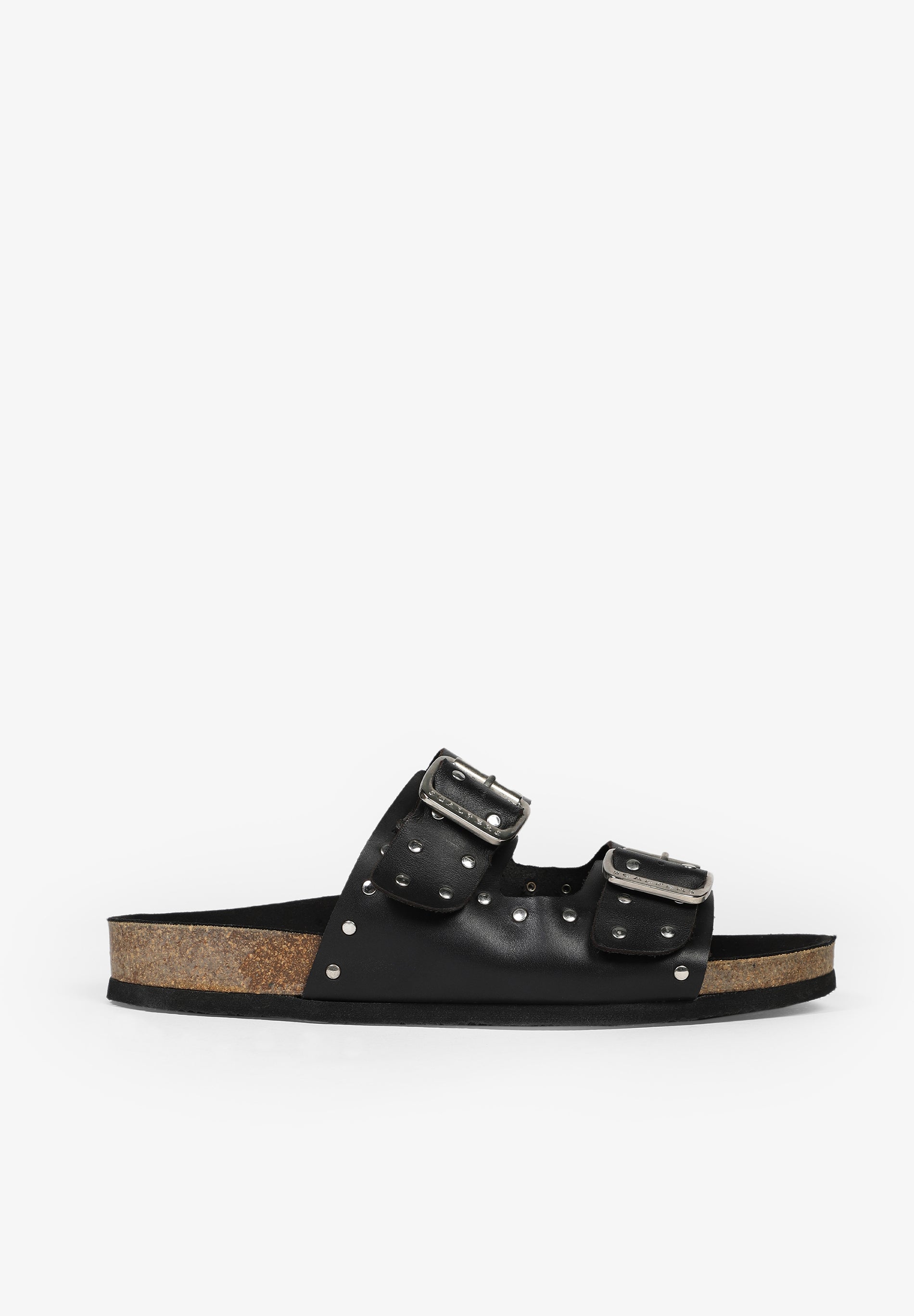 SANDALIAS PIEL DOBLE HEBILLA