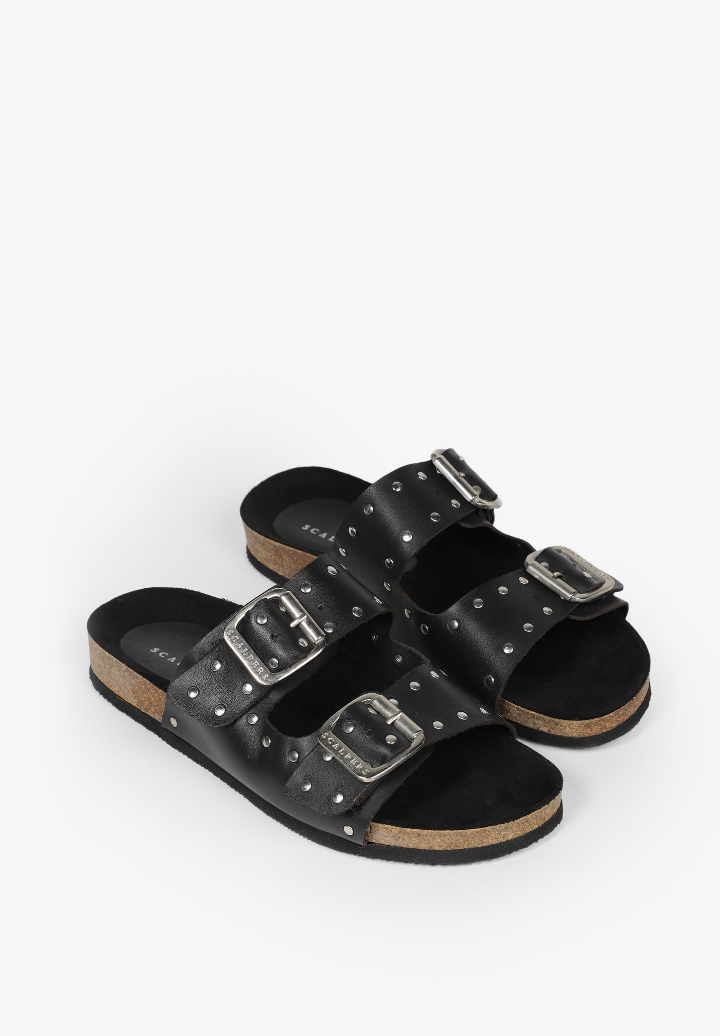 SANDALIAS PIEL DOBLE HEBILLA