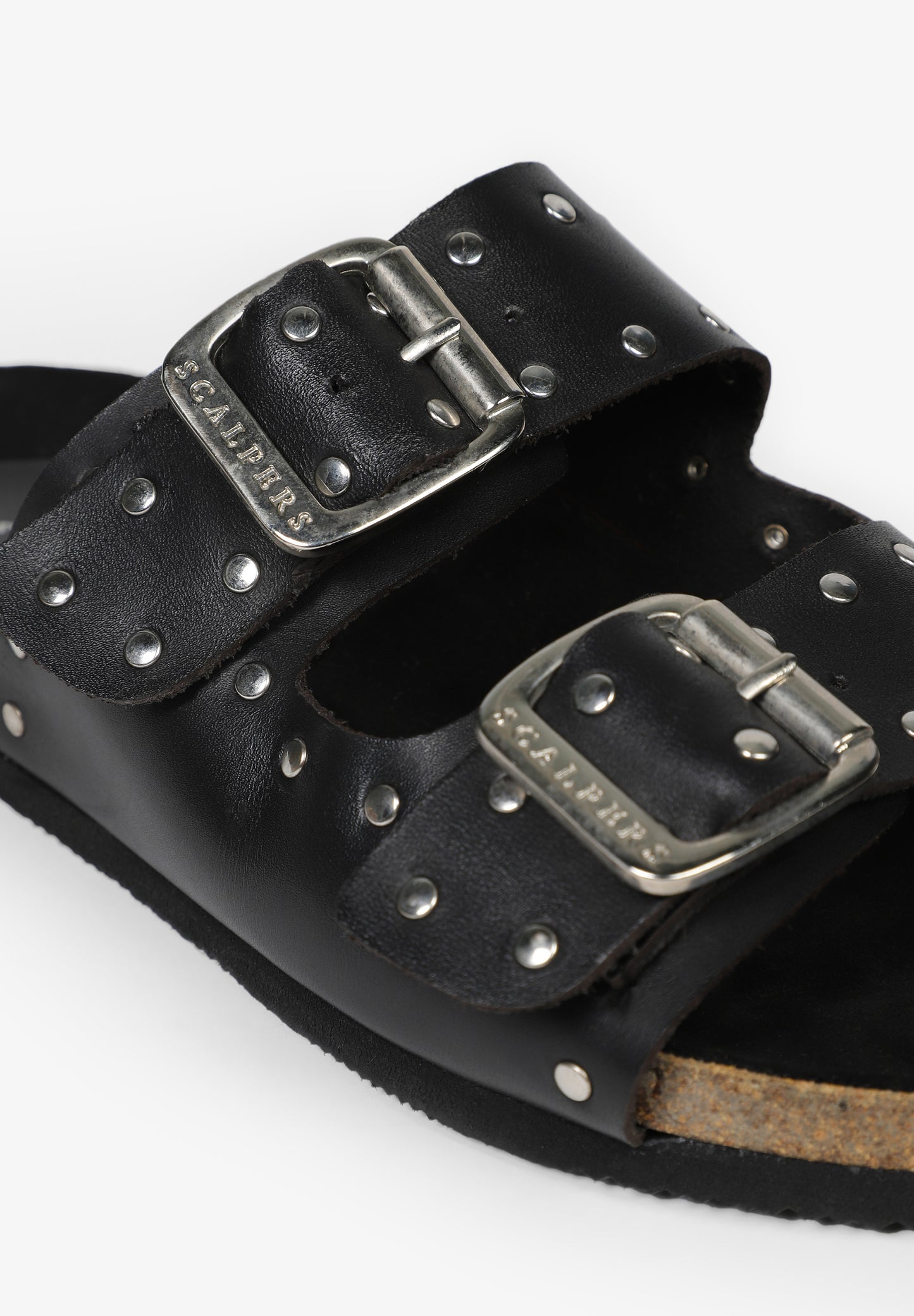 SANDALIAS PIEL DOBLE HEBILLA