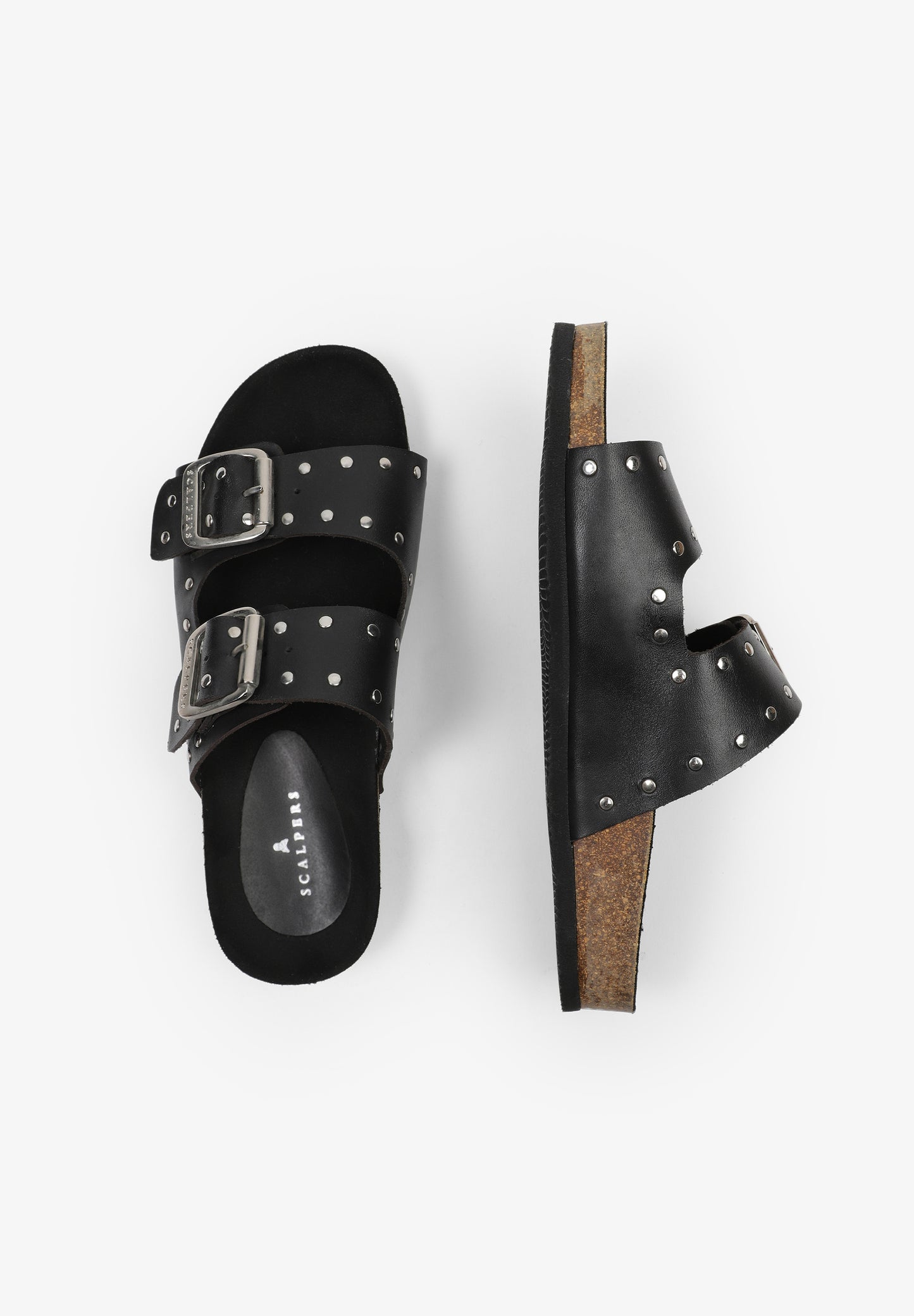 SANDALIAS PIEL DOBLE HEBILLA