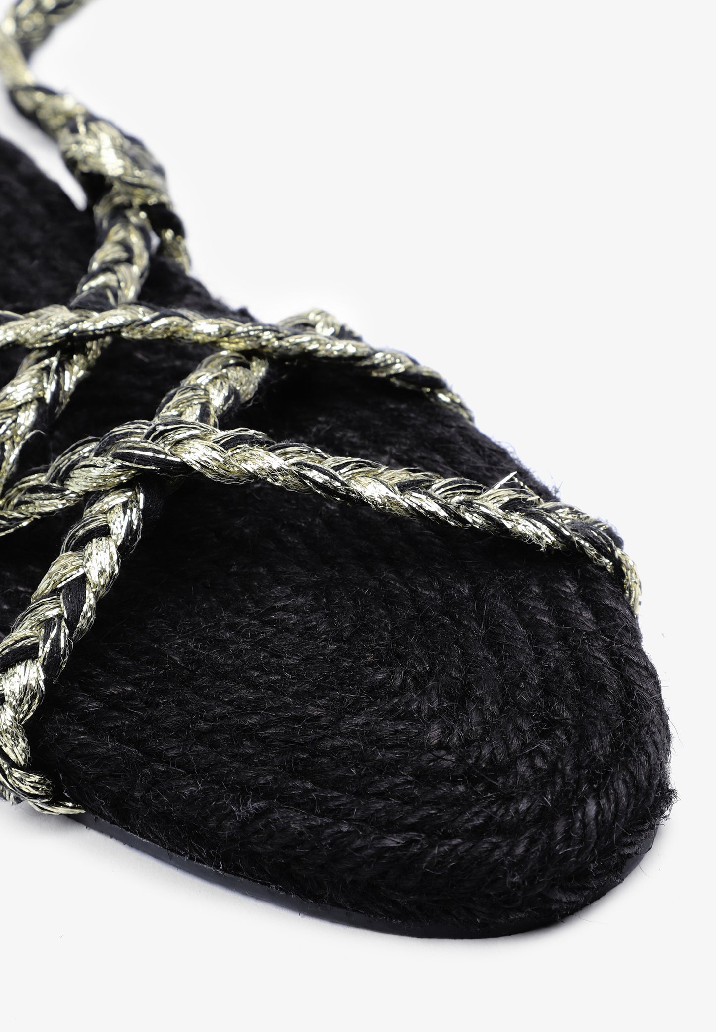 SANDALIAS PLANA ATADA CUERDAS TRENZADAS