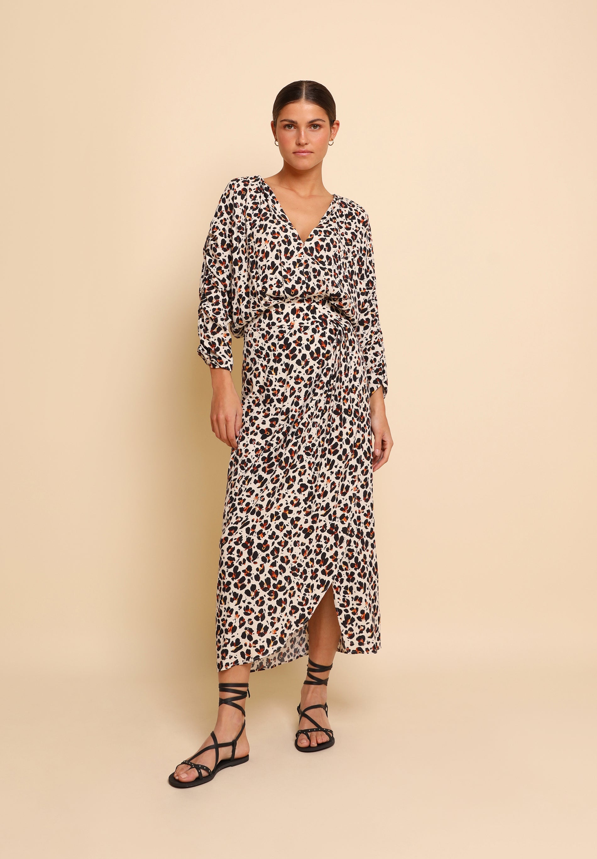 VESTIDO MIDI ANIMAL PRINT