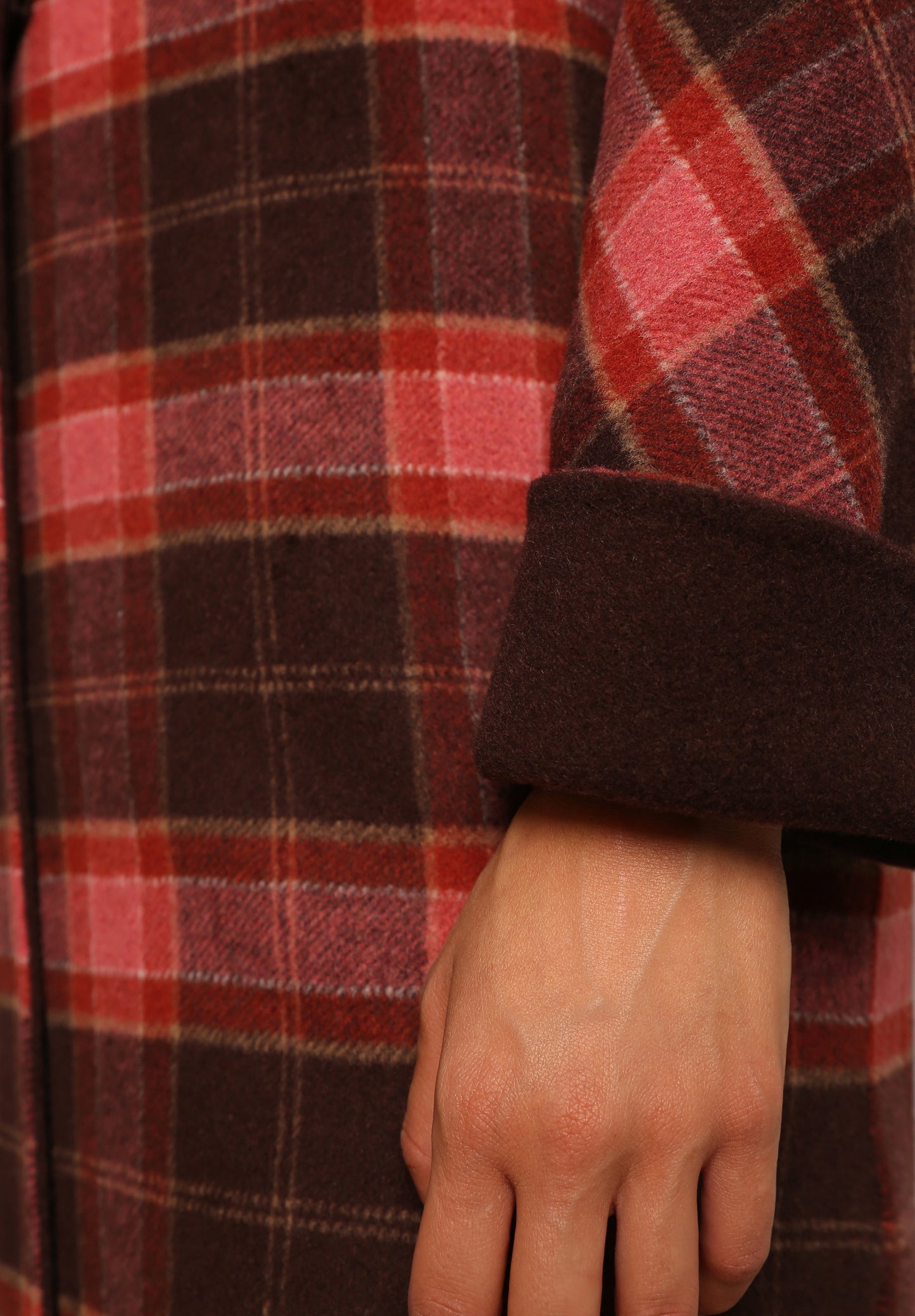 ABRIGO CUADROS LARGO