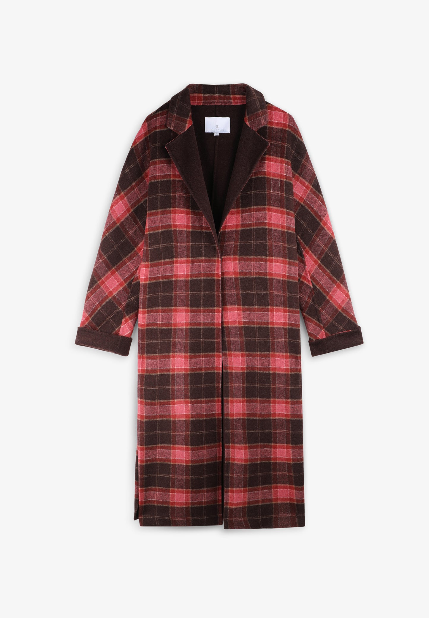 ABRIGO CUADROS LARGO