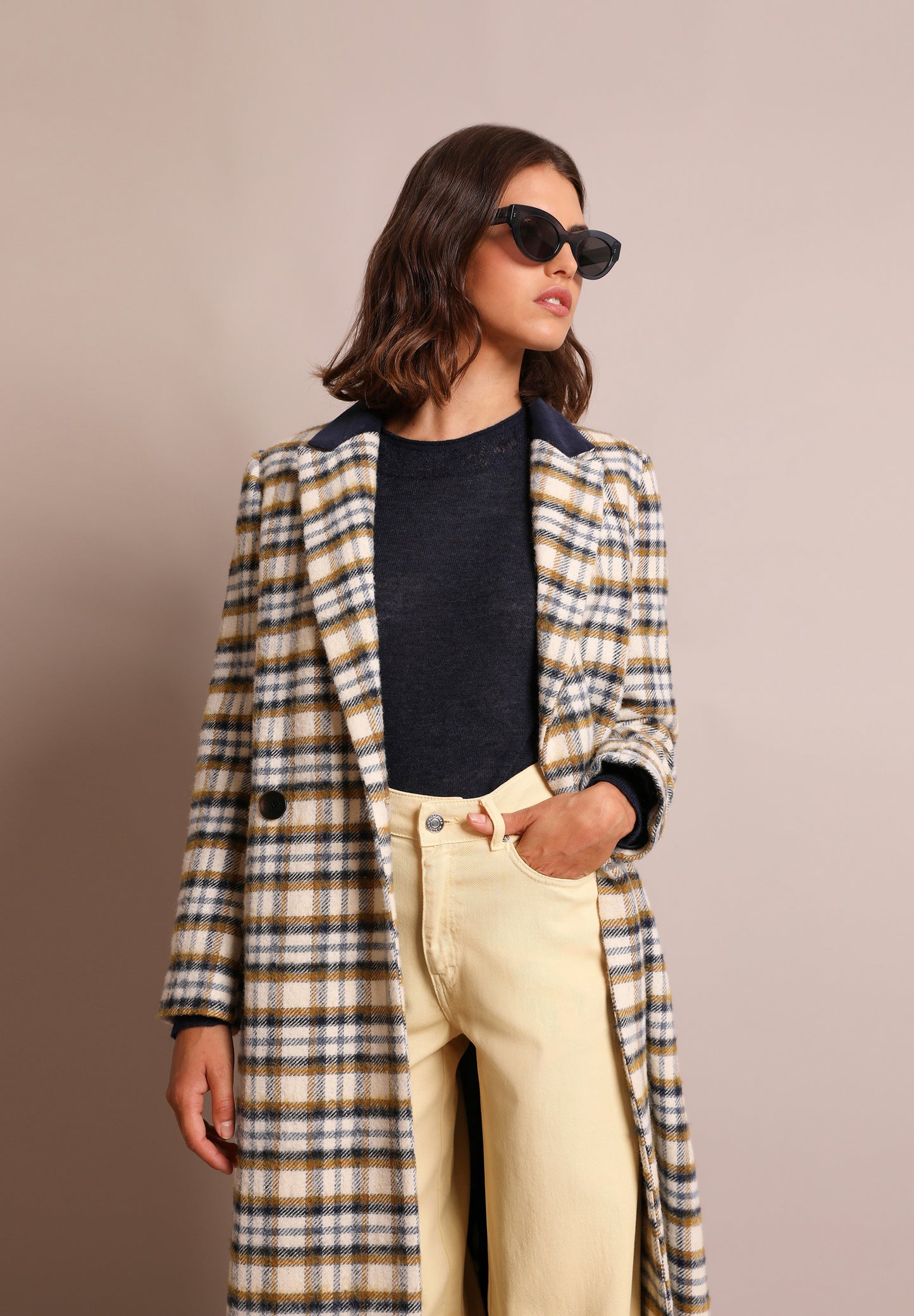 ABRIGO LARGO CUADROS