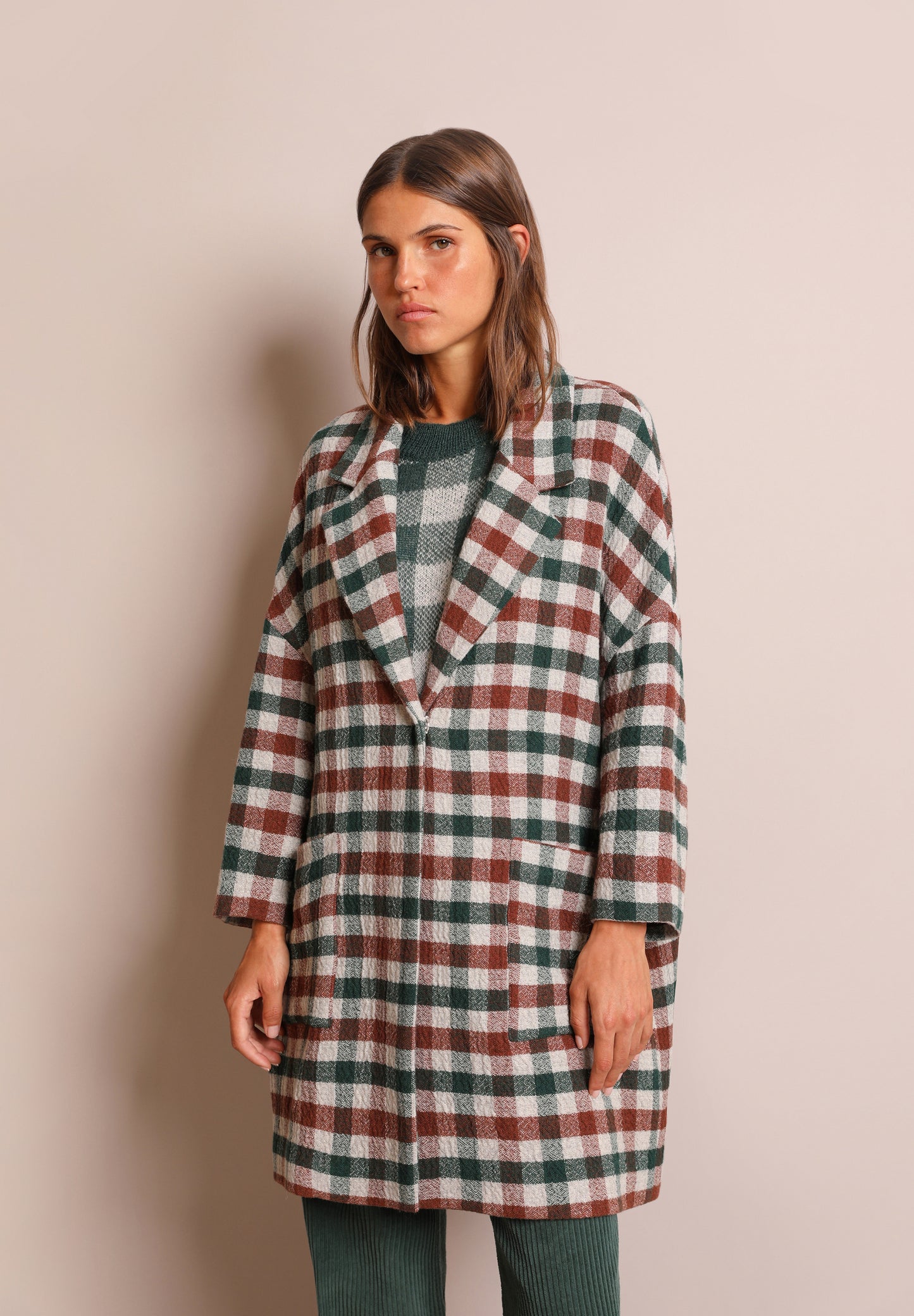 ABRIGO MIDI CUADROS