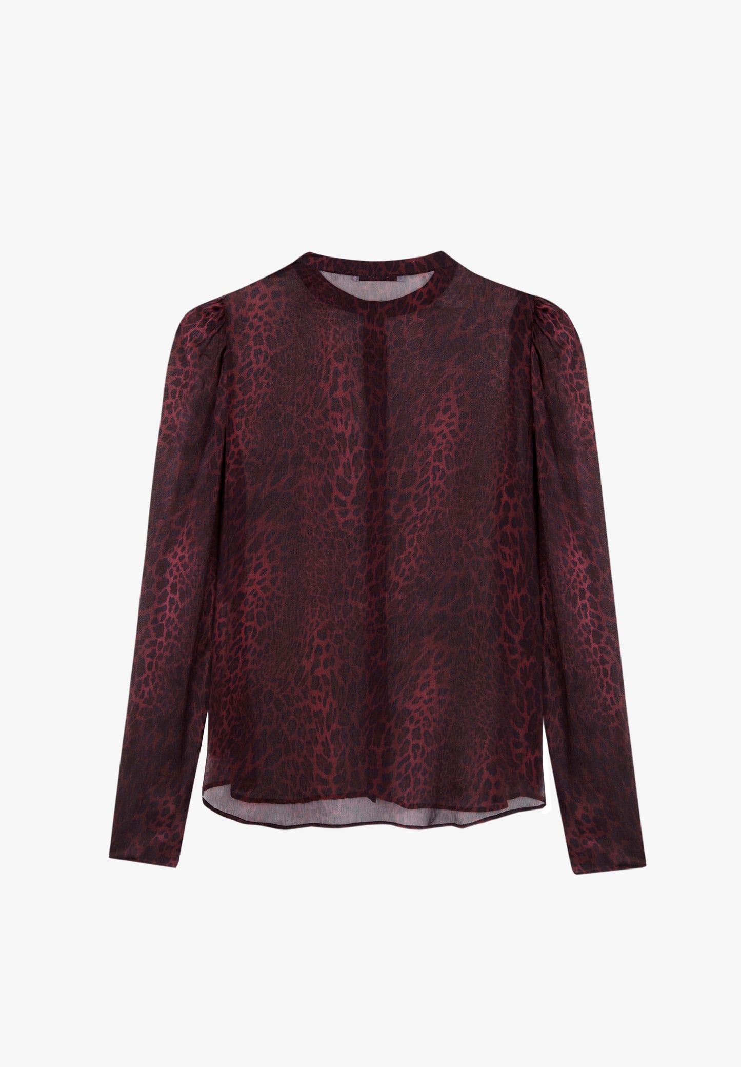BLUSA SEMITRANSPARENTE ANIMAL PRINT