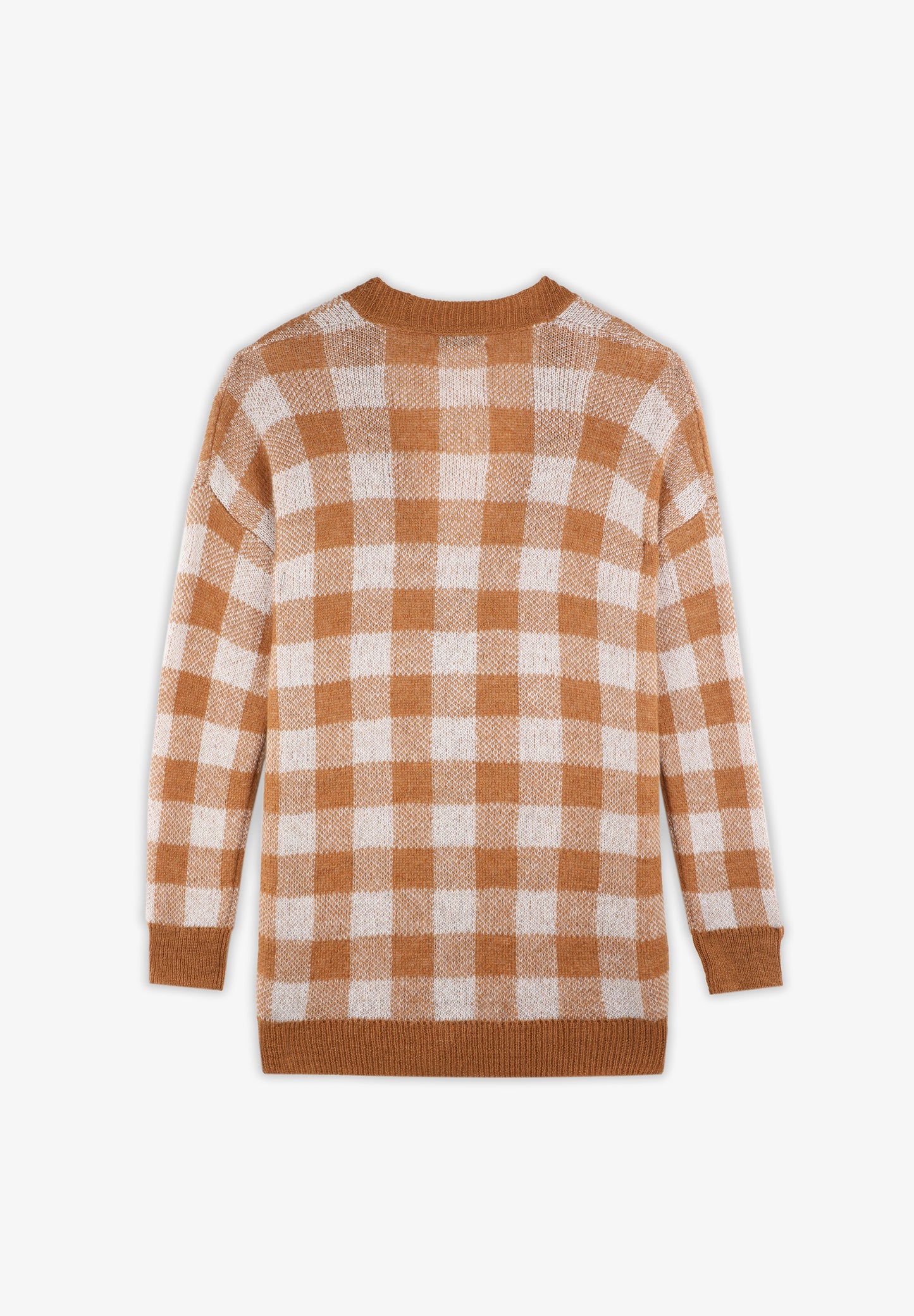 CÁRDIGAN LARGO CUADROS