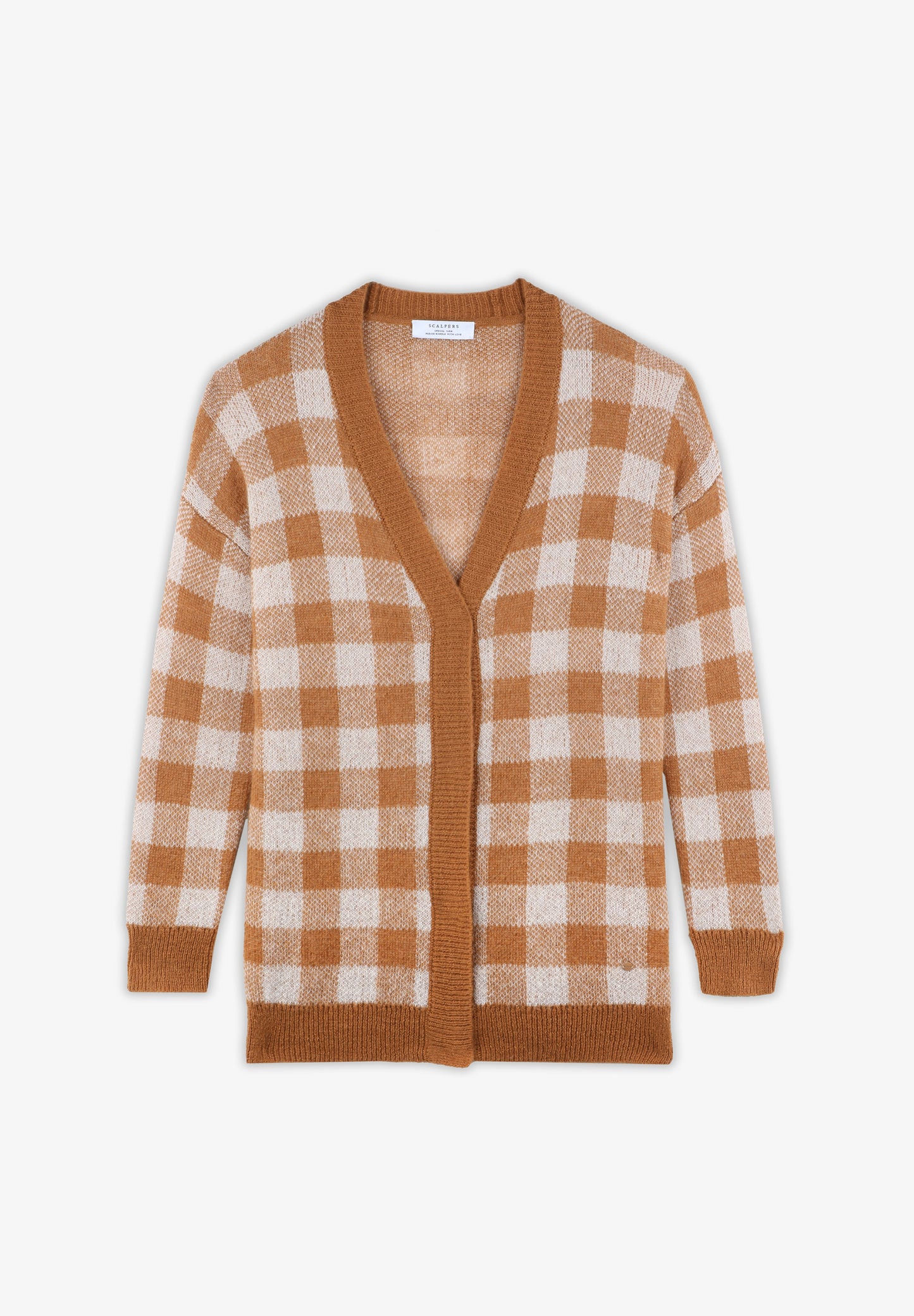 CÁRDIGAN LARGO CUADROS