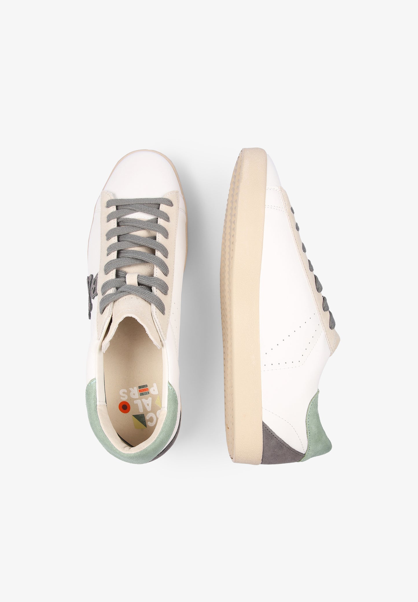 SNEAKERS PIEL BAJAS CALAVERA CONTRASTE