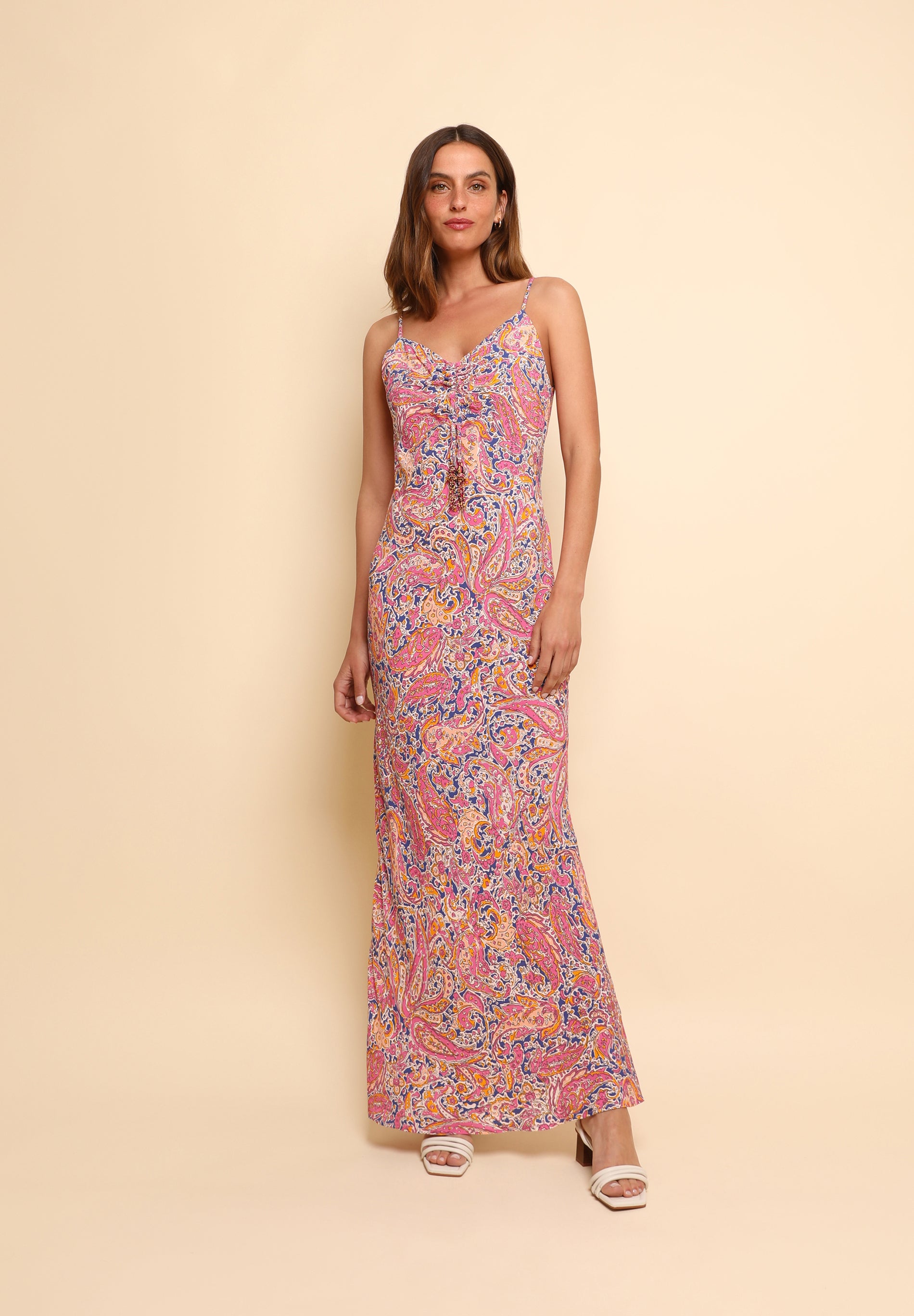VESTIDO LARGO PRINT PAISLEY