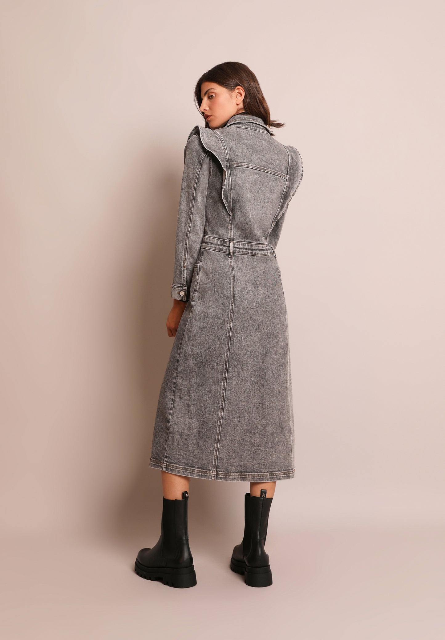 VESTIDO MIDI DENIM