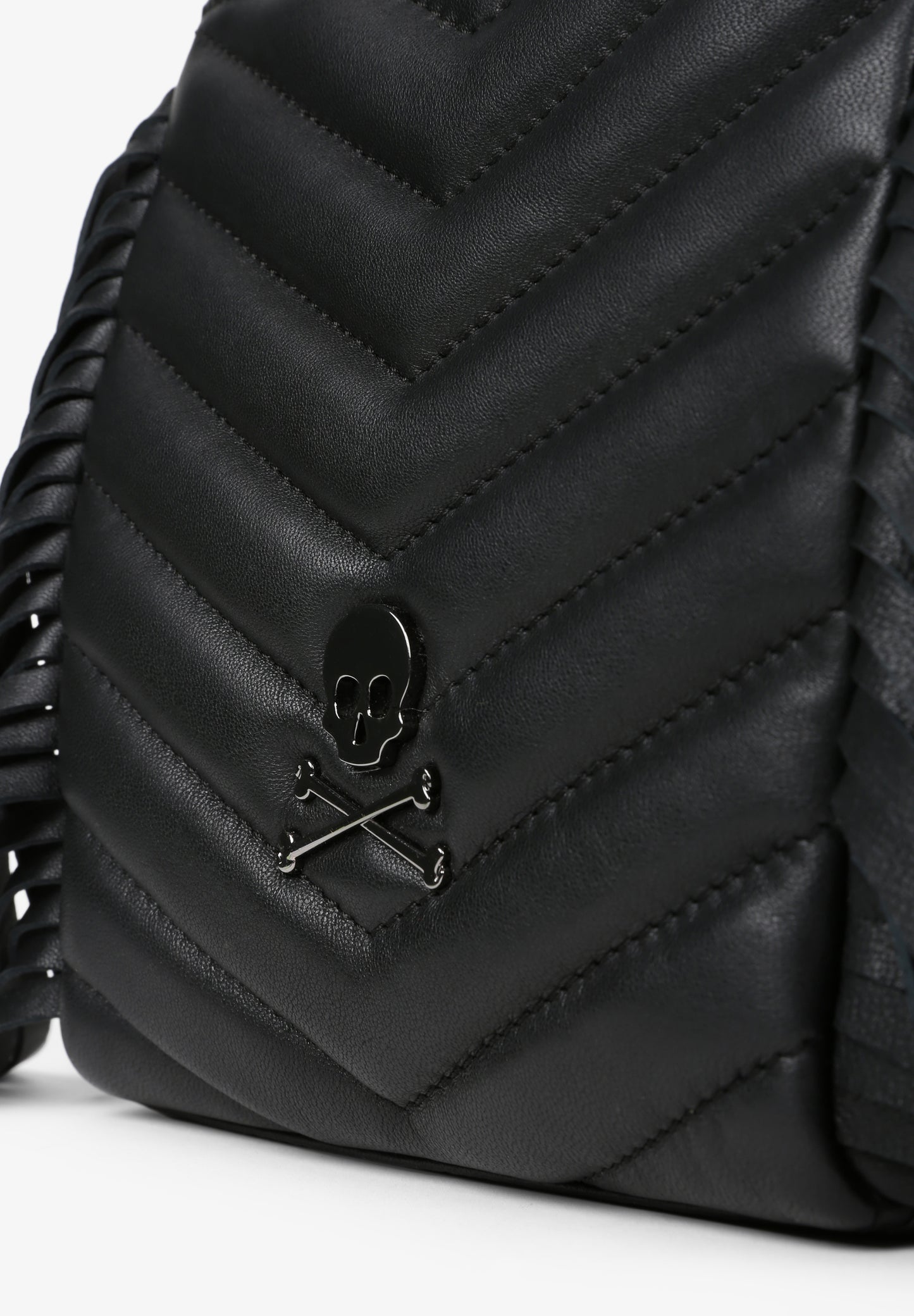BOLSO PIEL ACOLCHADO FLECOS