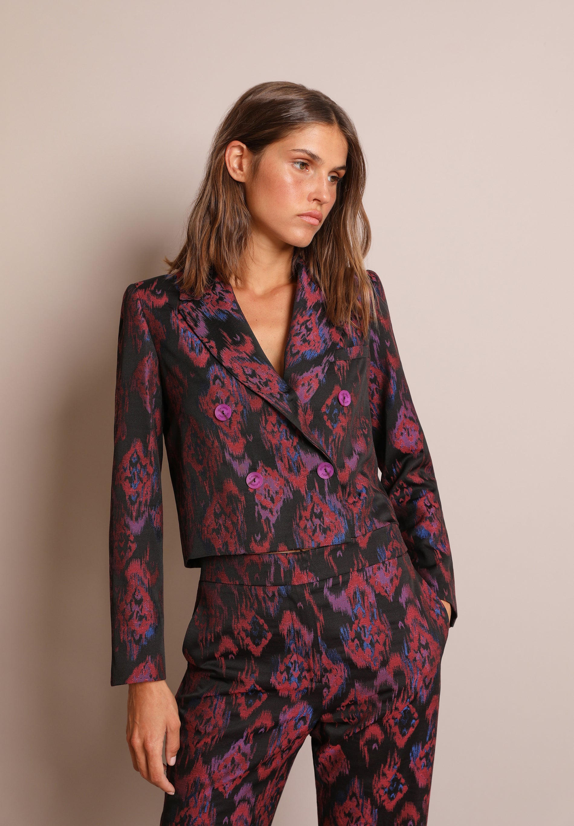 BLAZER CROPPED PRINT