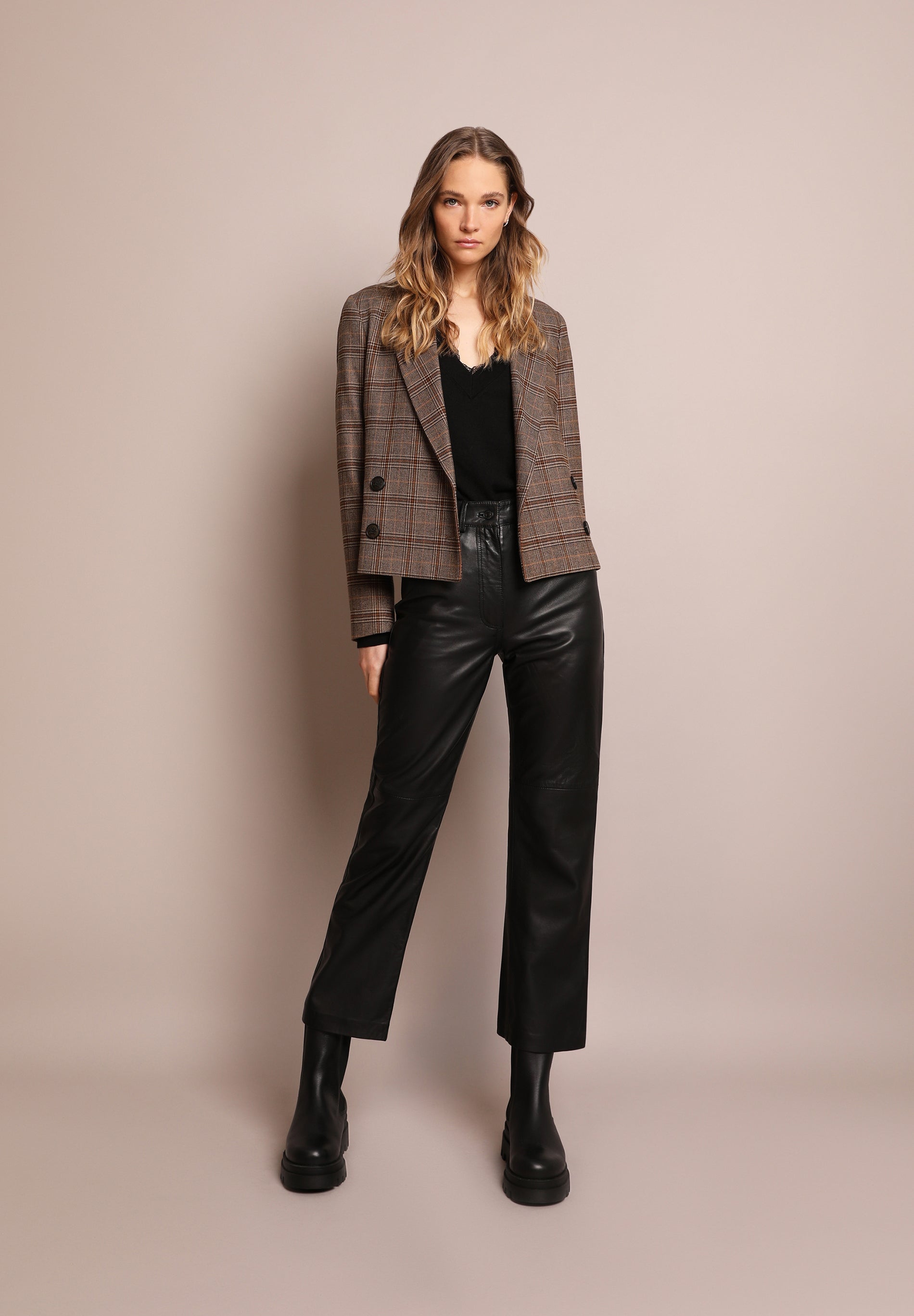 BLAZER CORTA CUADROS