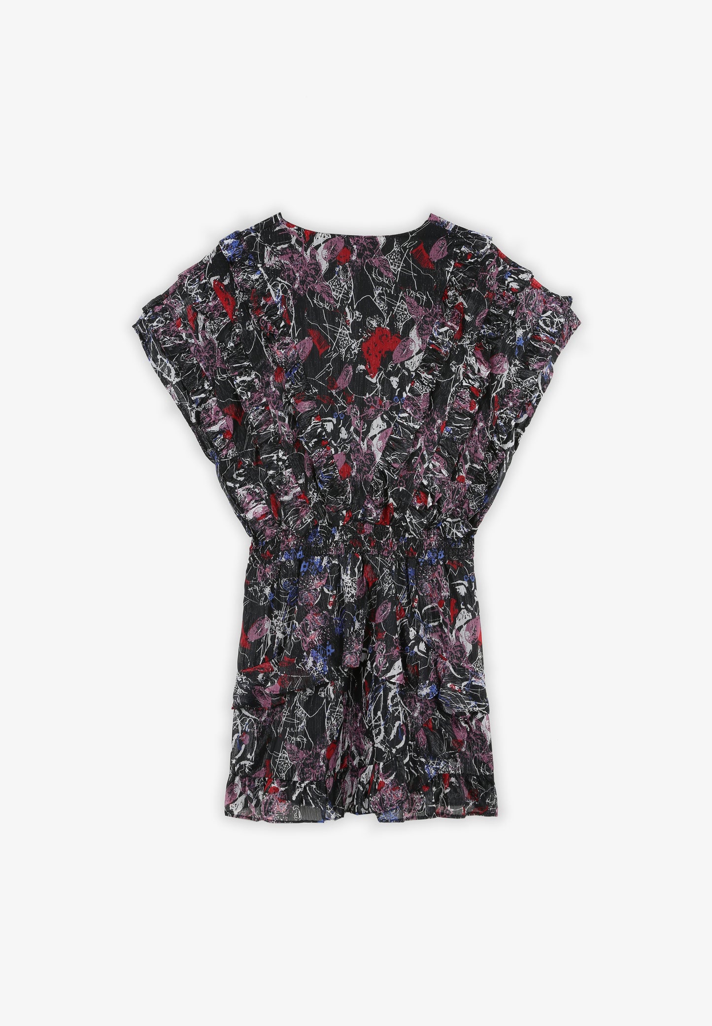 VESTIDO MINI PRINT METALIZADO