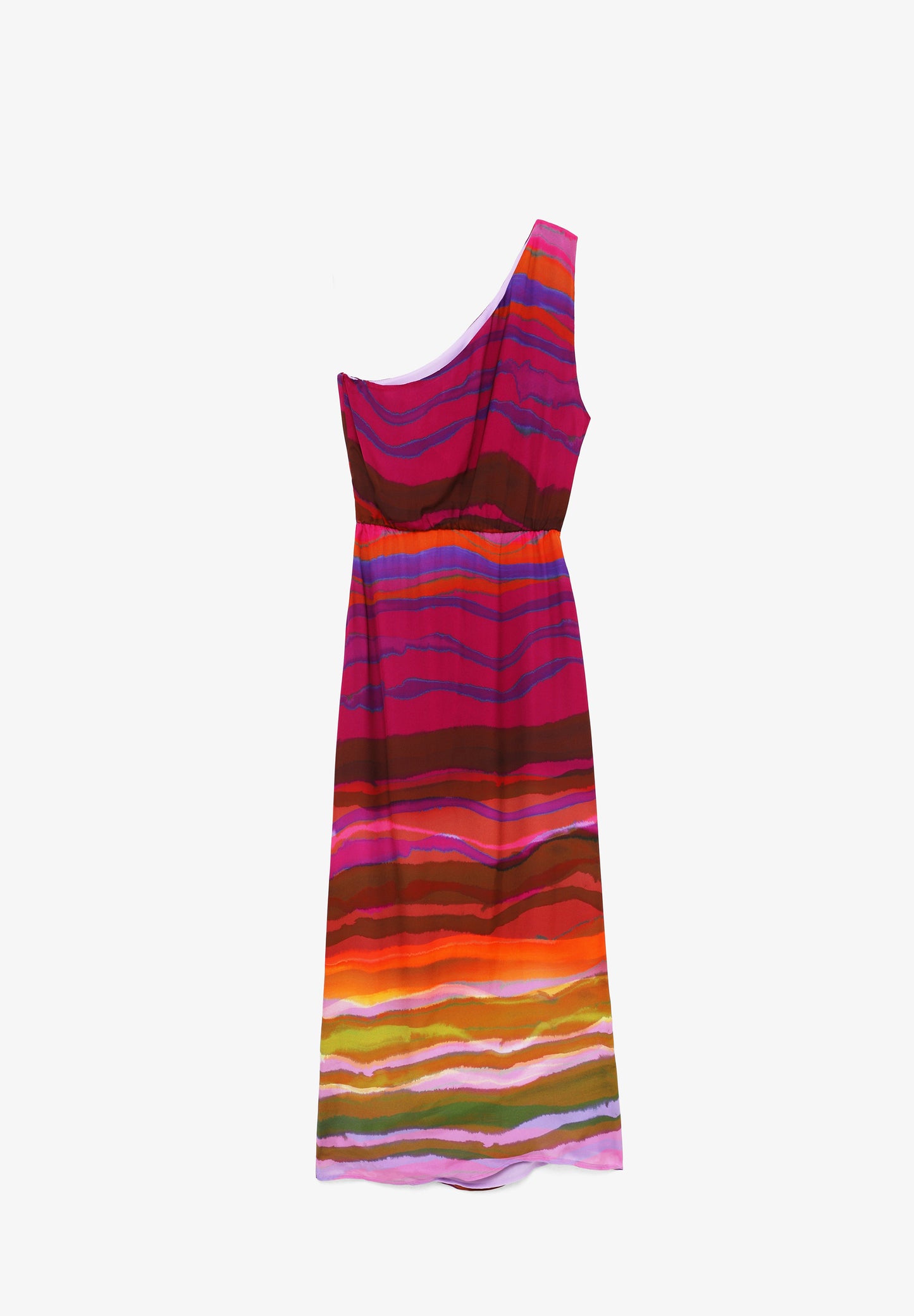 VESTIDO SATINADO ASIMÉTRICO