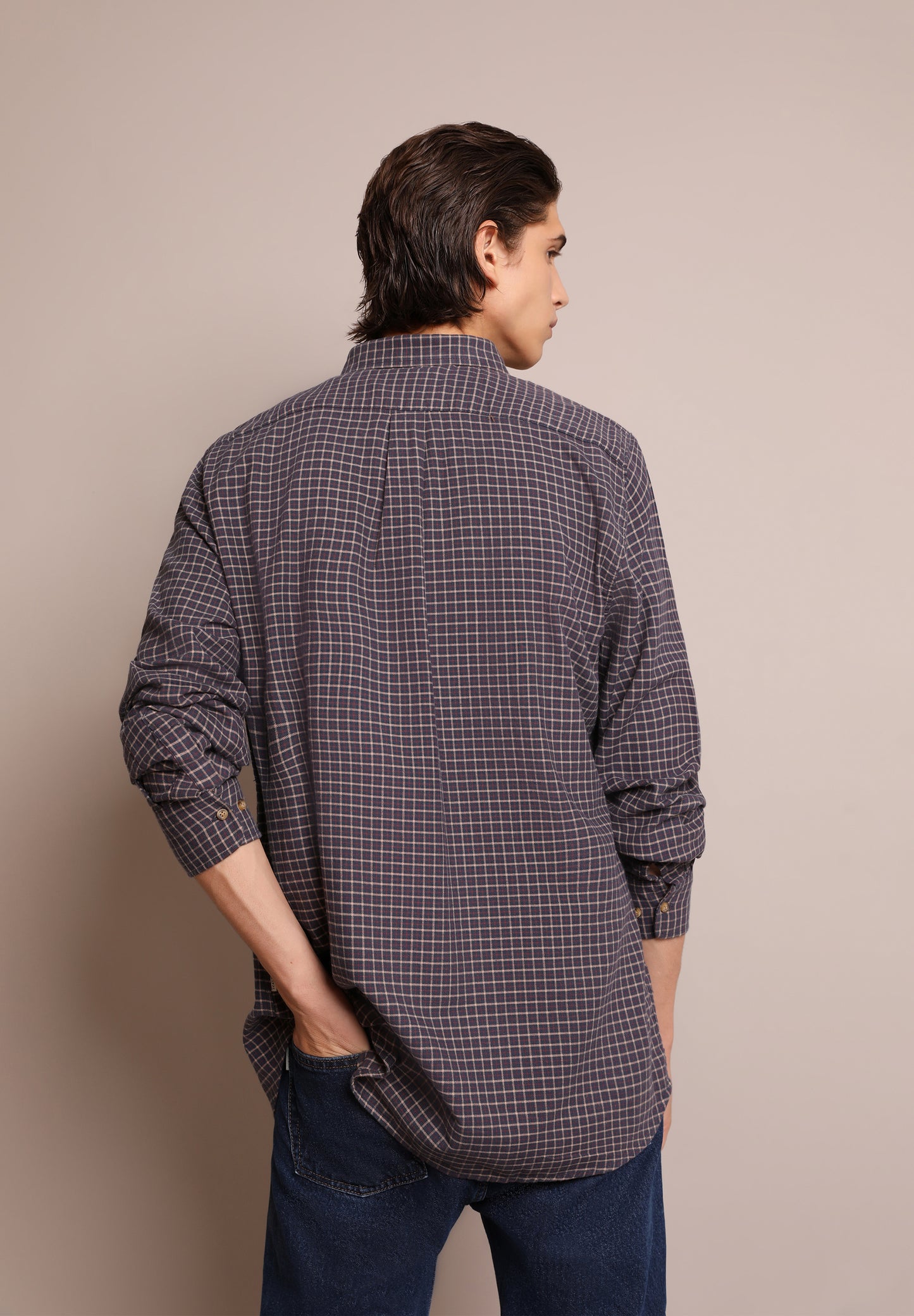 CAMISA CUADROS CUELLO BOTONES